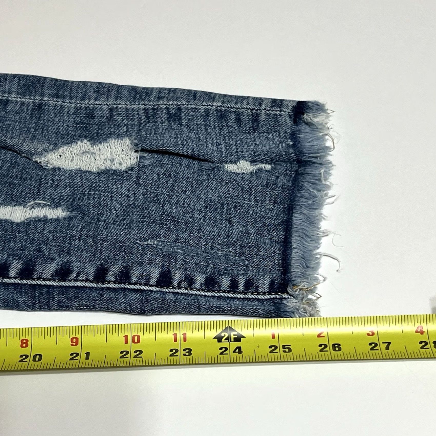 BKE BKE Payton Jeans Universal Fit Mid Rise Ankle Skinny 38 Blue Distressed Stretch Denim 5-Pocket Womens Slim Regular Size Type Jeans Size 26" / US 2 / IT 38 - 6 Thumbnail