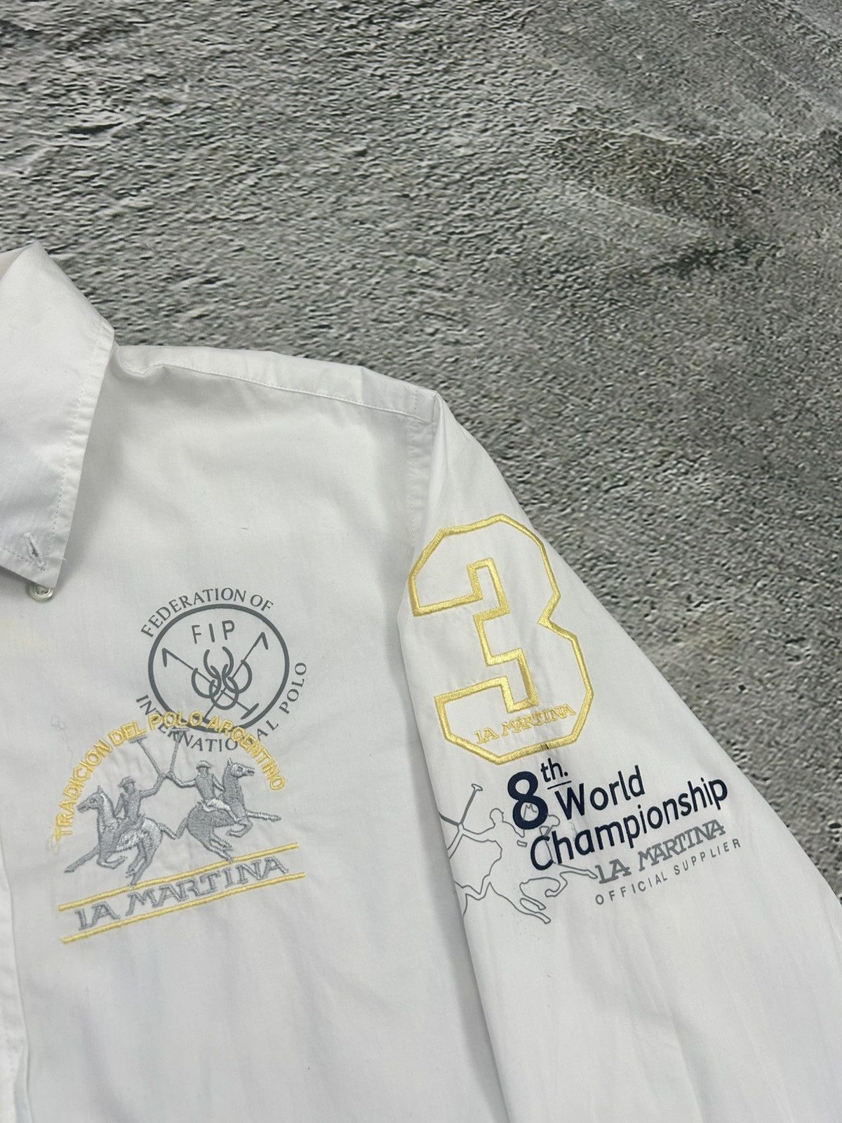 La Martina × Vintage La Martina shirt longsleeve white Chief Keef Polo Argentina Size US M / EU 48-50 / 2 - 2 Thumbnail