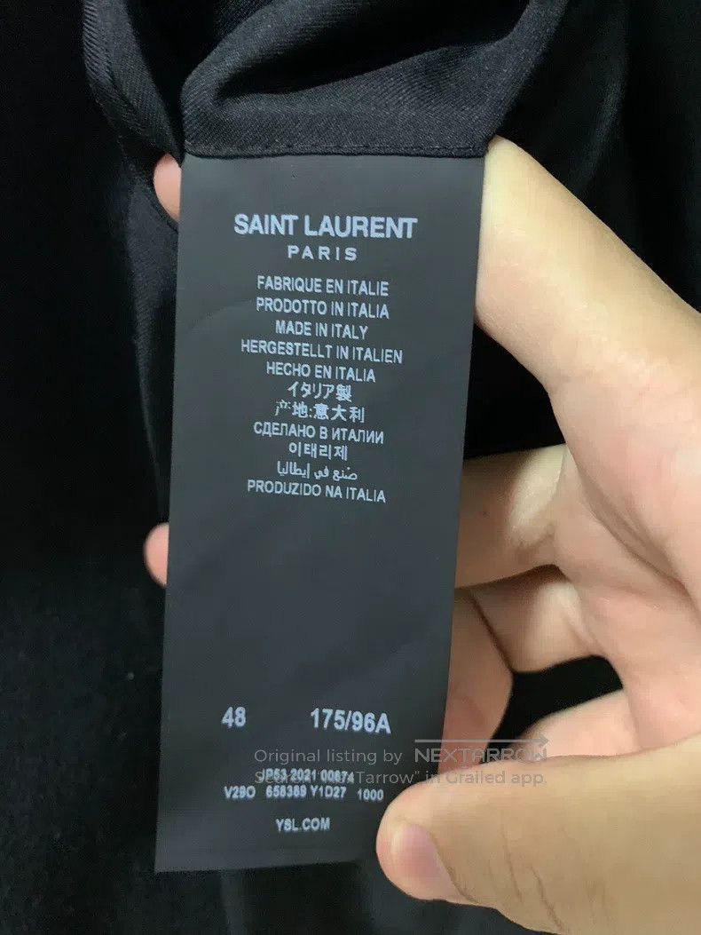 Saint Laurent Paris Saint Laurent Paris Black Lamb Leather Three-Dimensional S Size US M / EU 48-50 / 2 - 4 Thumbnail
