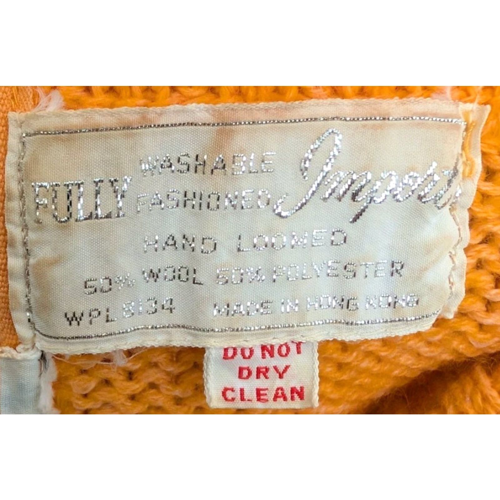 Vintage VINTAGE Cardigan Sweater Wool Blend Women L Front Pockets Hand Loomed Orange 90s 80s Classic Womens Holiday Knit Sweater with Zipper Back Pocket(s) Size L / US 10 / IT 46 - 7 Thumbnail