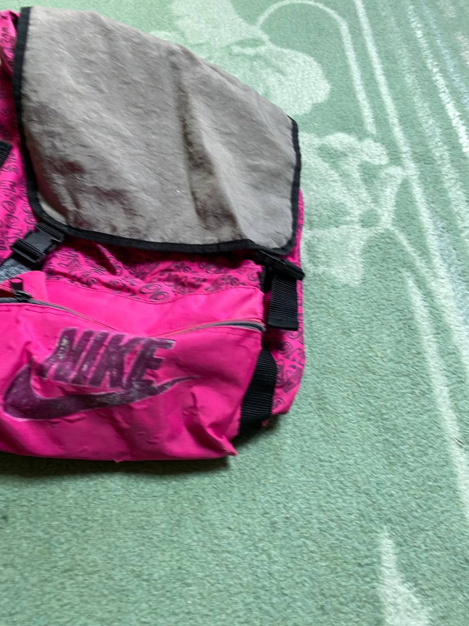 Nike Backpacks big logo Vintage Nike pink print streetwear Y2K Size ONE SIZE - 6 Thumbnail