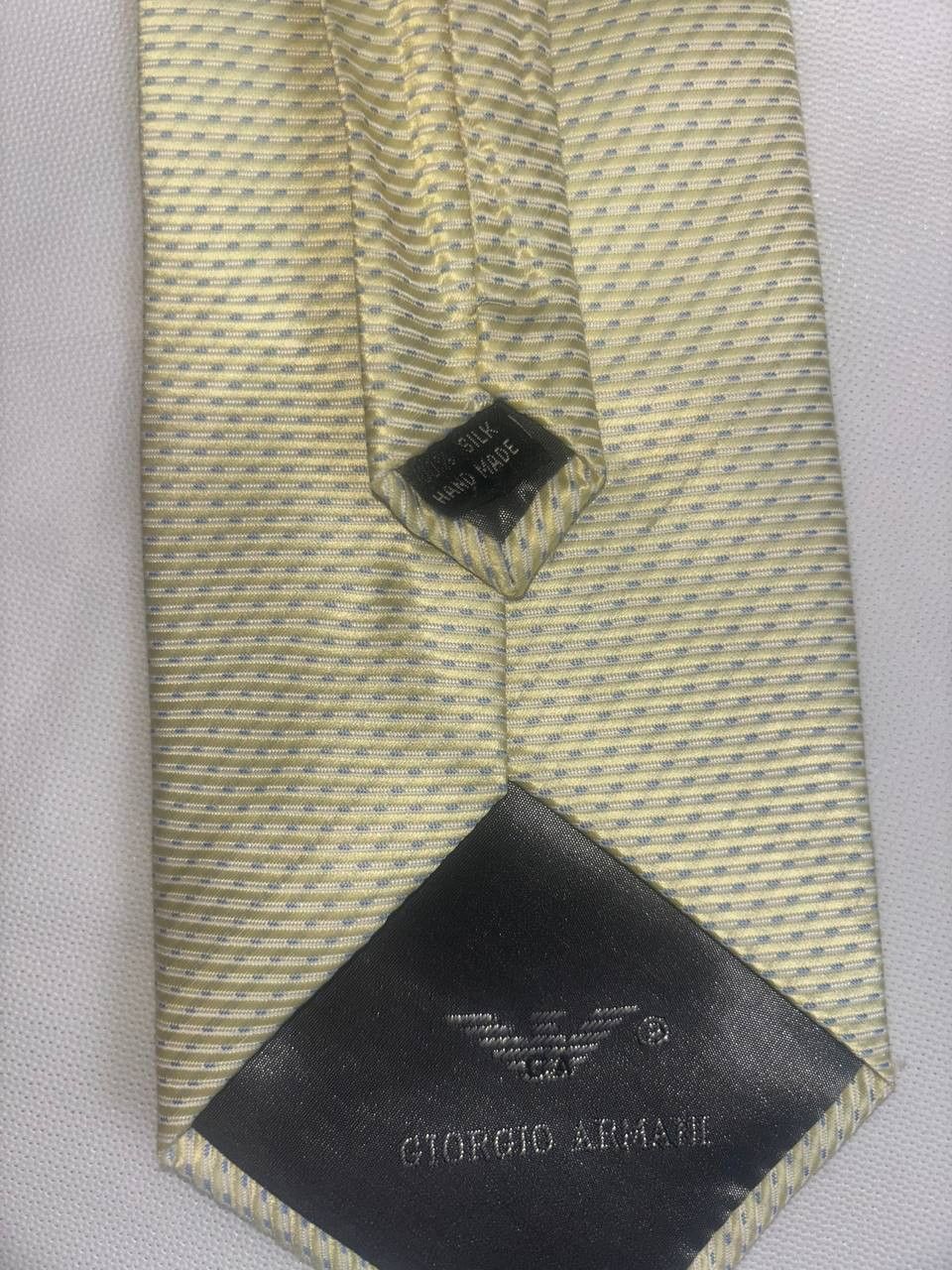 Giorgio Armani GIORGIO ARMANI 100% Silk Necktie tie yellow Made in Italy Size ONE SIZE - 9 Thumbnail