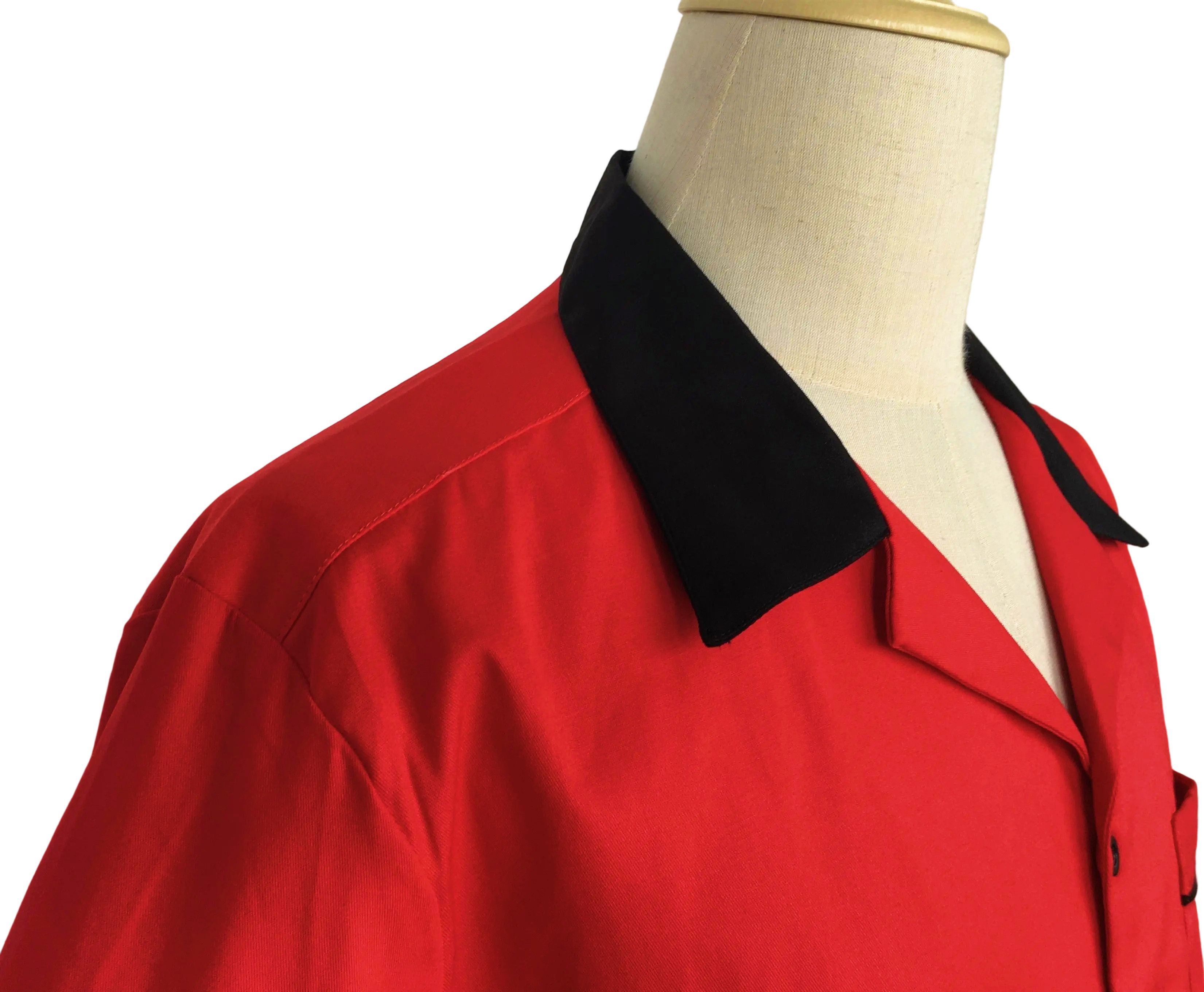 Other Red-Short Sleeve Bowling Shirts Pocket Casual Clothing Size US L / EU 52-54 / 3 - 4 Thumbnail