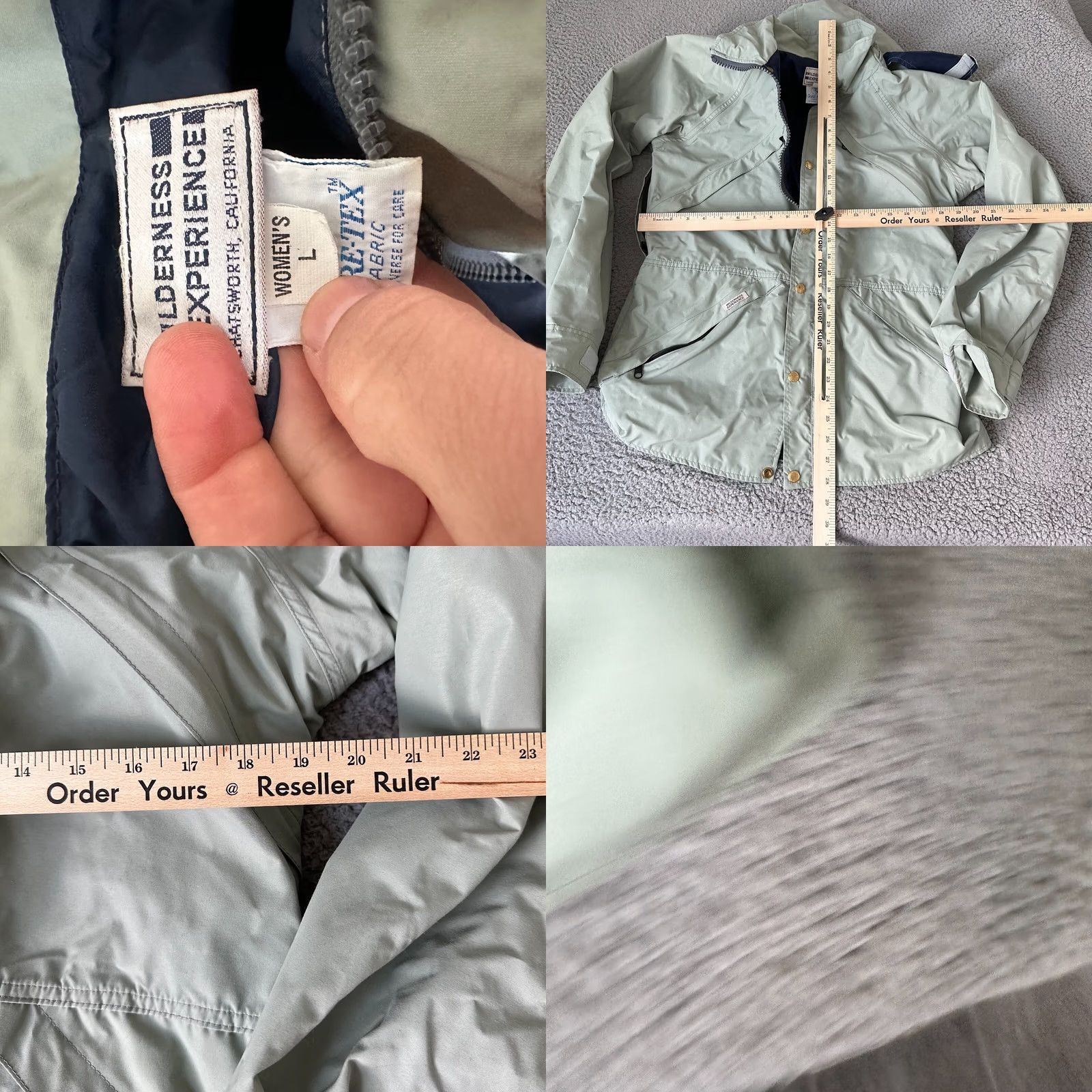 Vintage VINTAGE Gore Tex Hooded Lined Windbreaker Jacket Womens Gray 90s Full Zip Size L Size L / US 10 / IT 46 - 8 Thumbnail