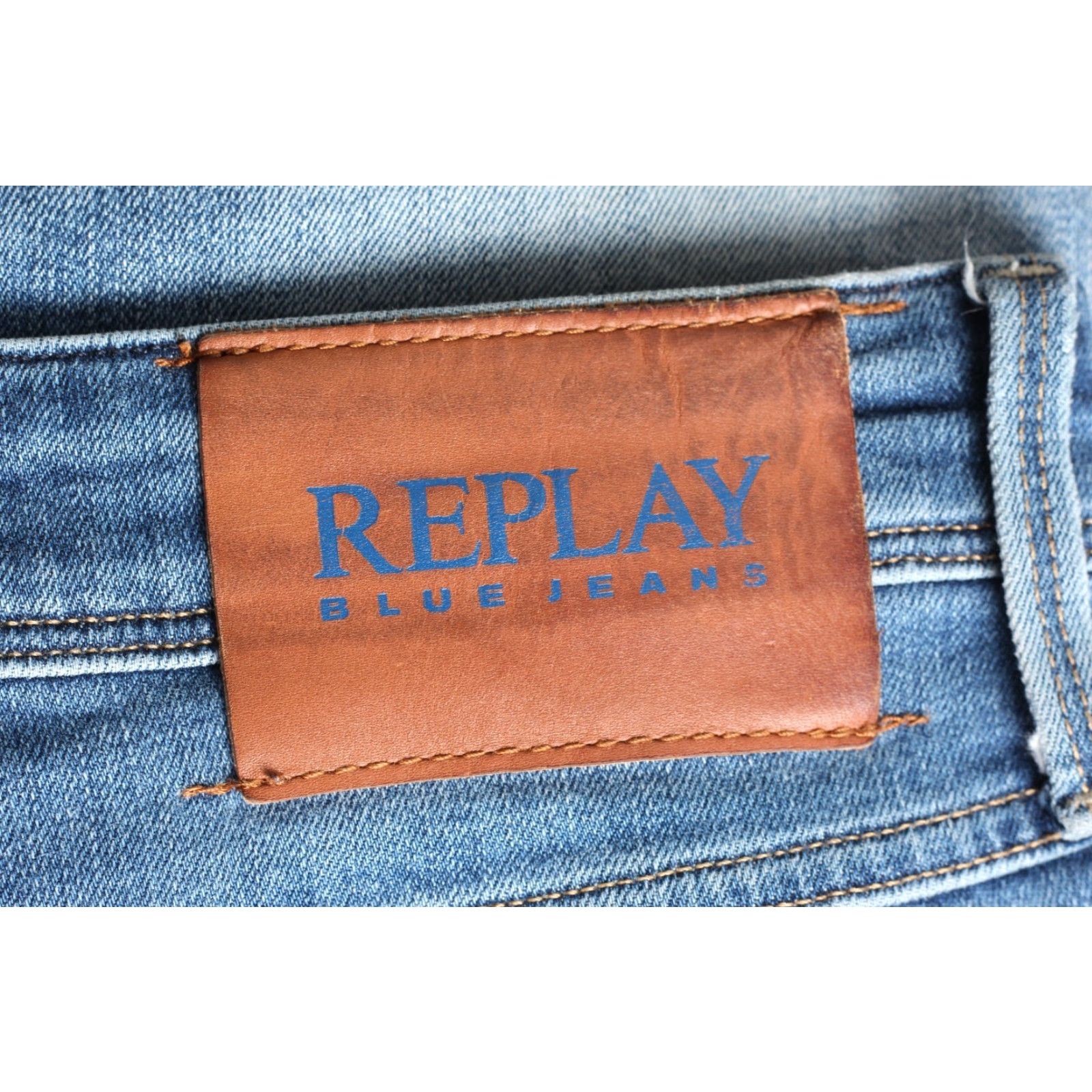 Replay REPLAY ANBASS Slim Fit Stretch Jeans Men W31 L32 DZ8127 Jeans Mens Slim Blue 31 Inseam 32 Inseam 5-Pocket Denim Cotton Elastane Mid Rise DZ8127 Size US 31 - 3 Thumbnail