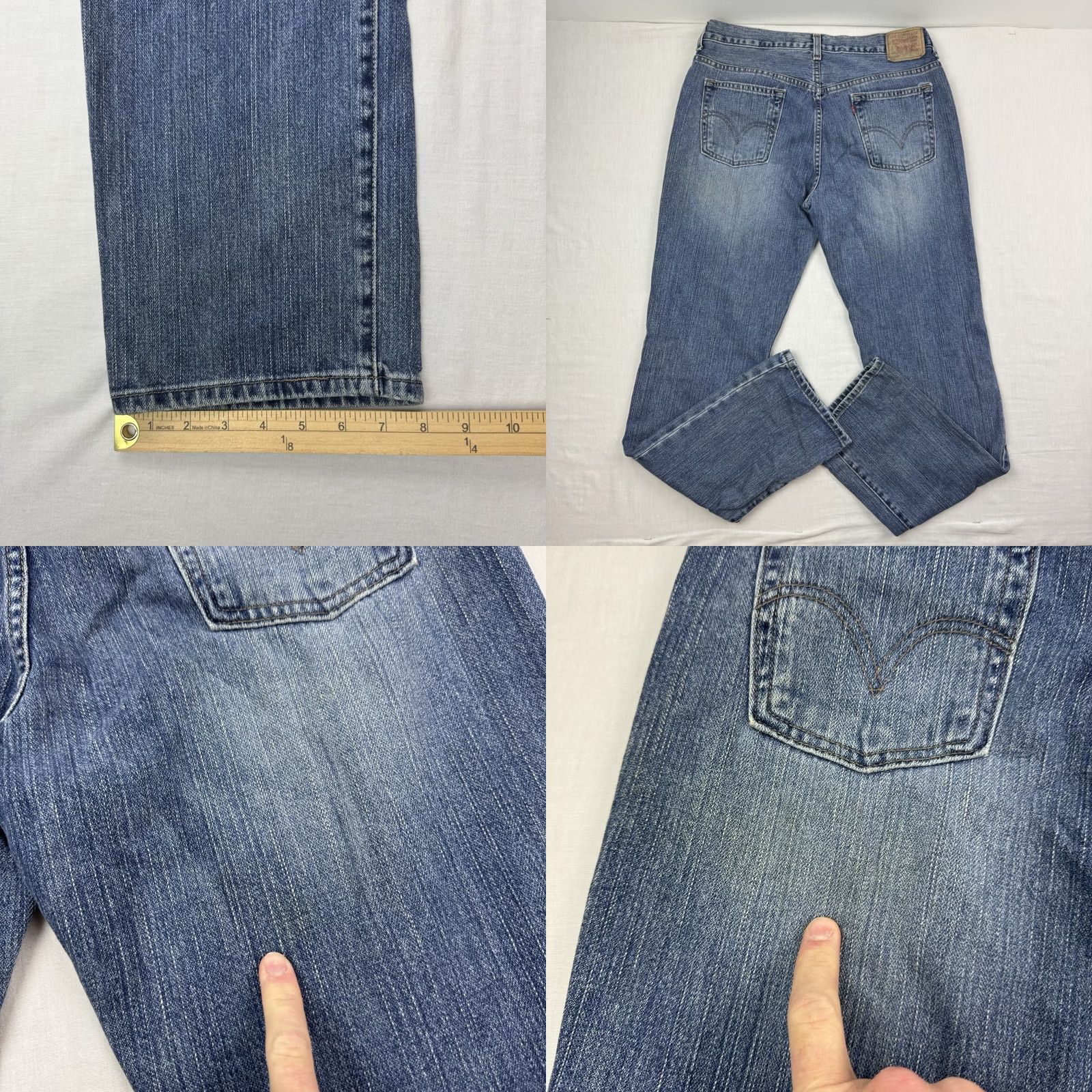 Levi's VINTAGE Levi's 505 Nouveau Straight Jeans Womens 12L 100% Cotton Hipster Y2K Blue Jeans 33.5in Womens Size 34" / US 12 / IT 48 - 10 Thumbnail