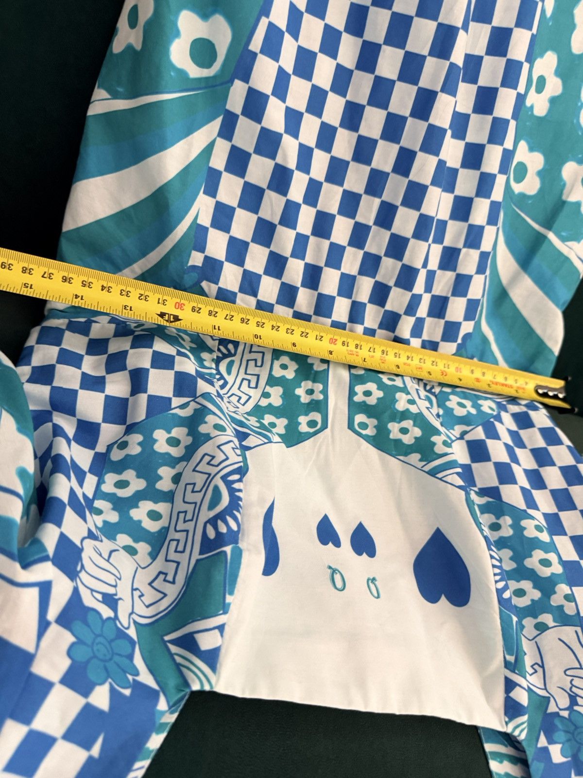 Other Celina Moon Blue Checkered Cards Midi Dress Queen Hearts M Size M / US 6-8 / IT 42-44 - 8 Thumbnail