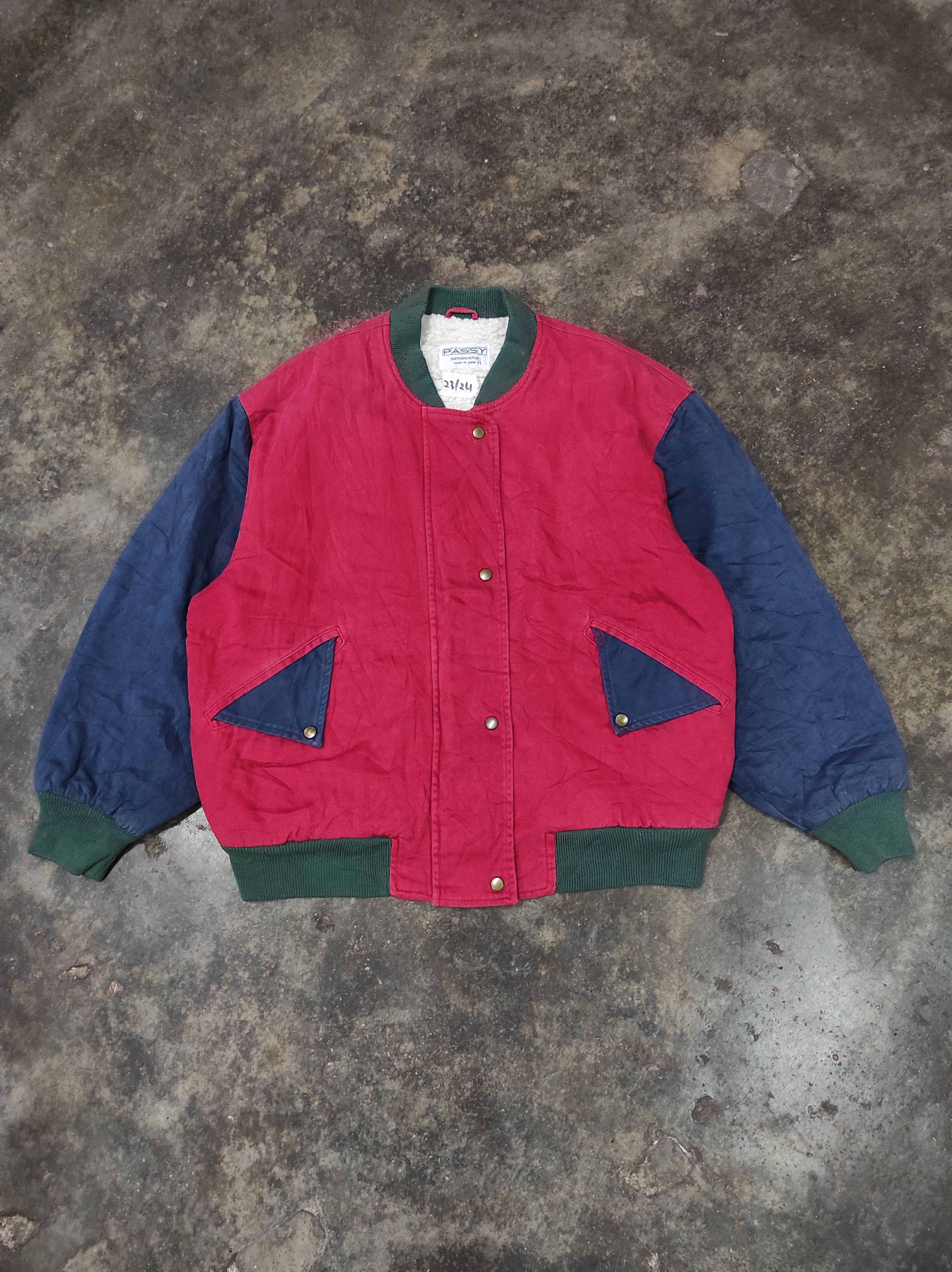 Japanese Brand × Vintage PASSY MULTICOLOUR VARSITY JACKET Size US M / EU 48-50 / 2 - 1 Thumbnail