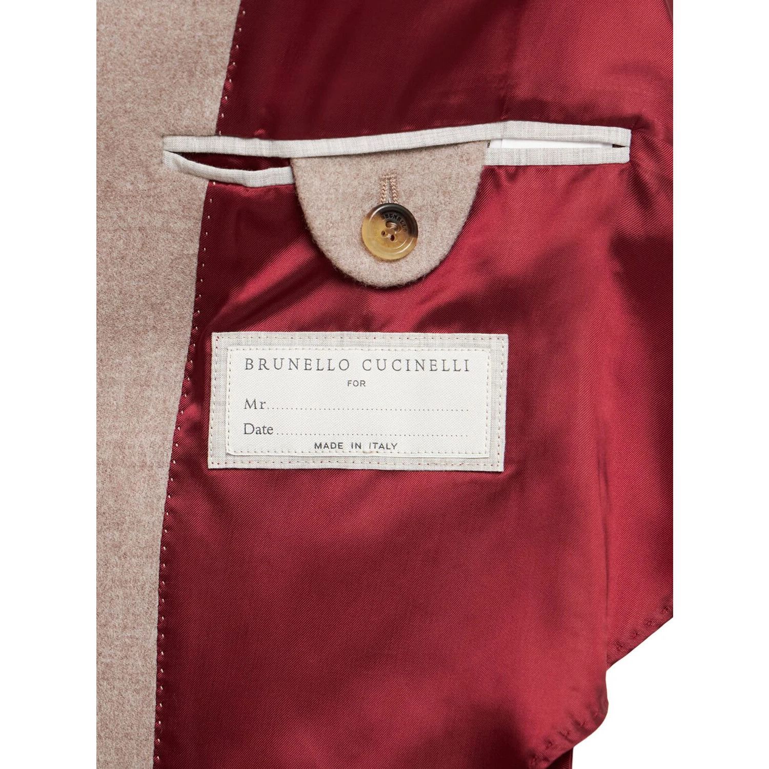 Brunello Cucinelli BRUNELLO CUCINELLI Bark Brown Wool Coat New & Authentic (Men Size US XL / EU 56 / 4 - 4 Thumbnail