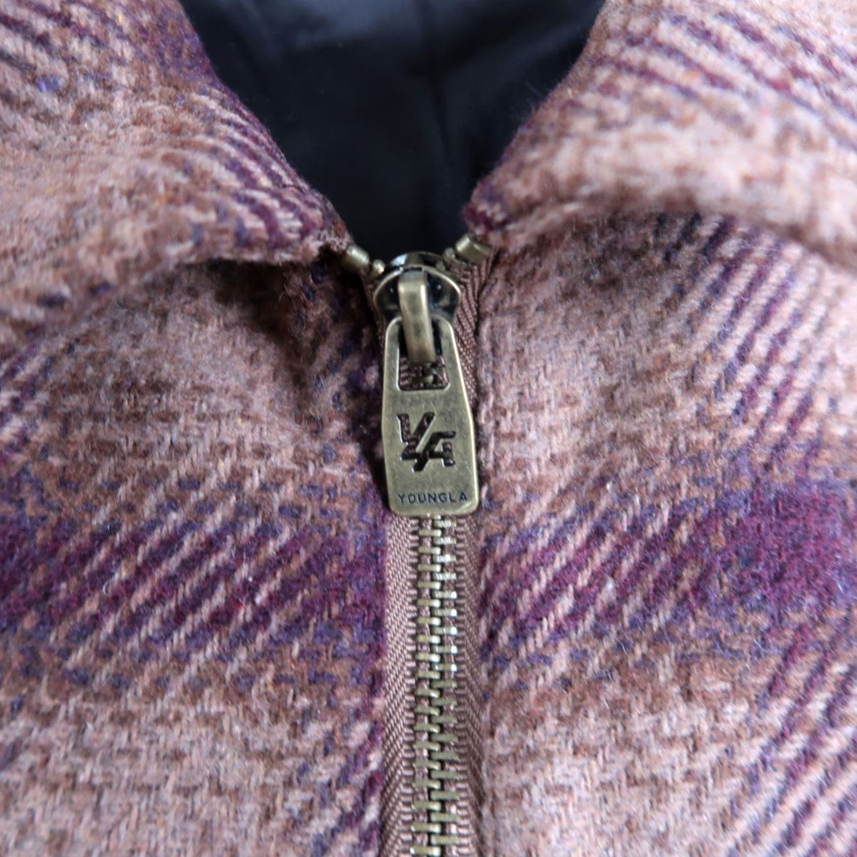 YoungLA VINTAGE Young LA Plaid Flannel Zip Up Jacket L Mens Brown Size L Jacket Bomber Shirt Size US L / EU 52-54 / 3 - 6 Thumbnail