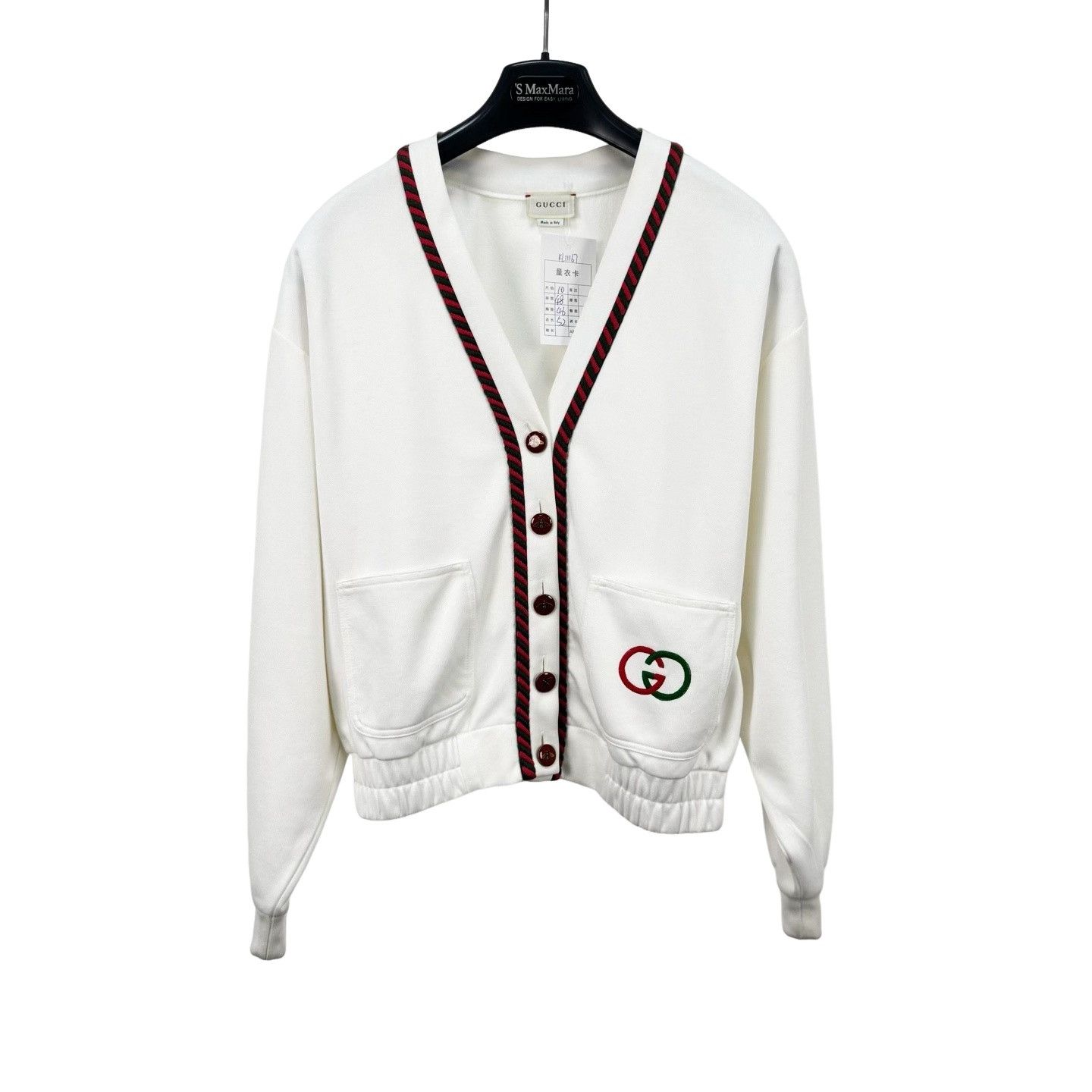 Gucci Gucci GG Embroidery Web Cardigan Size M Size US M / EU 48-50 / 2 - 1 Thumbnail