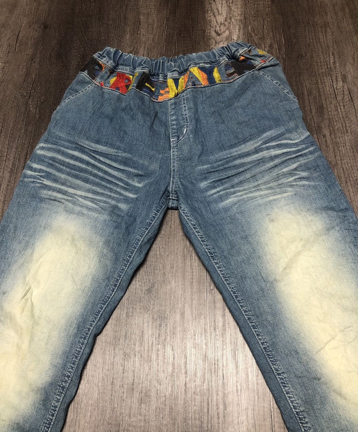 Designer Vintage Kriff Mayer Sport Wear Jeans Patchwork Design Size 34" / US 12 / IT 48 - 9 Thumbnail