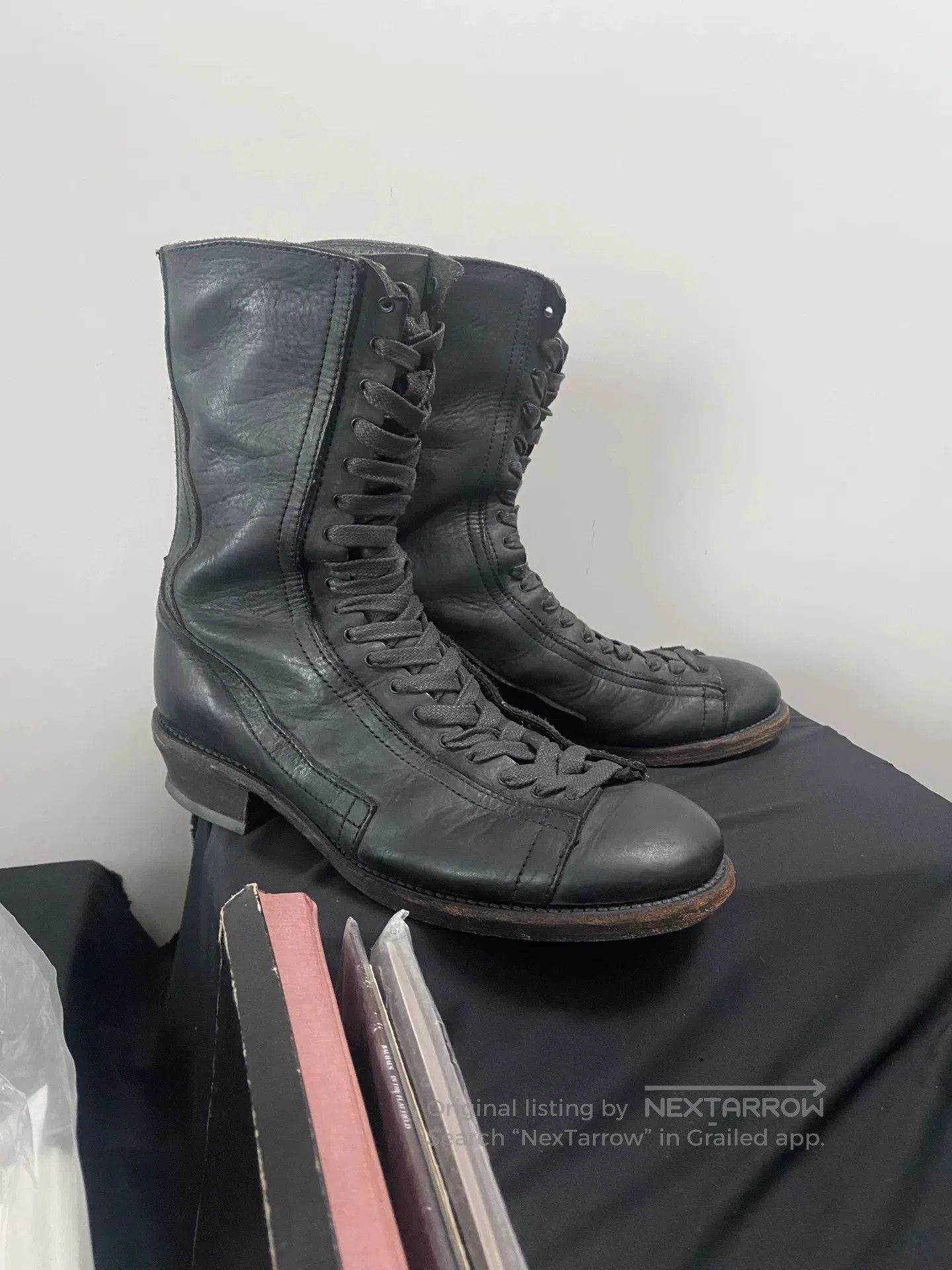 Julius Julius Dark Avant-Garde Leather Boots. Size US 10 / EU 43 - 1 Thumbnail