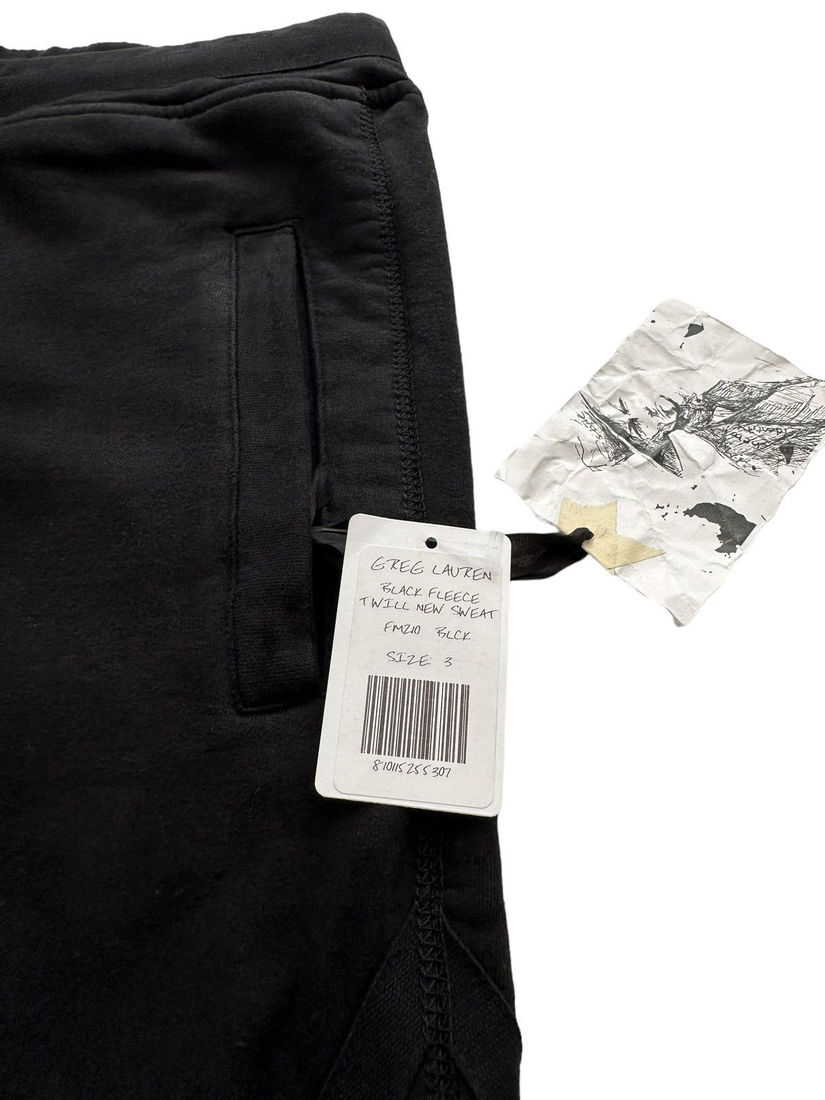 Greg Lauren Sz3 Black Fleece Twill New Sweat Size US 34 / EU 50 - 5 Thumbnail