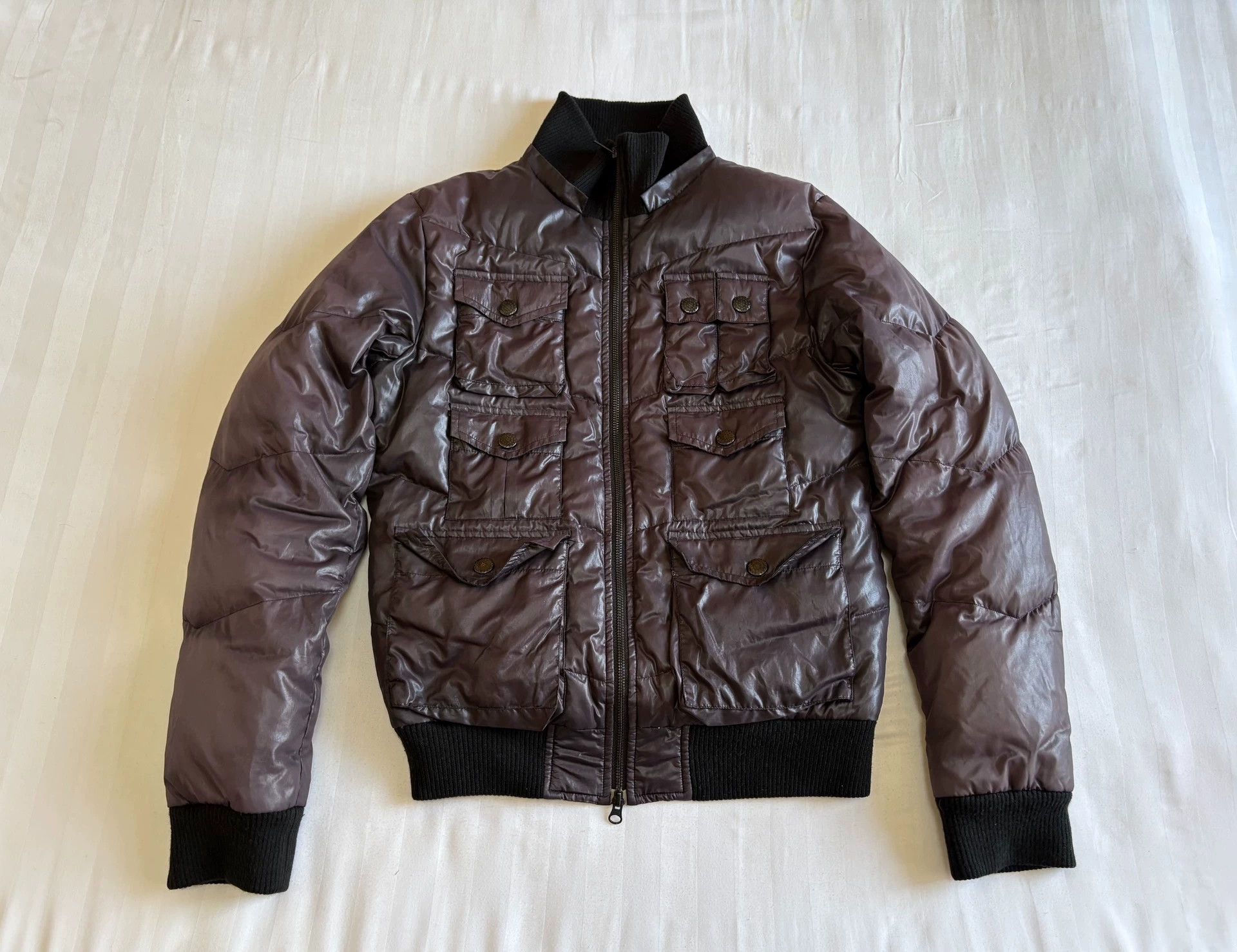 BUFFALO BOBS Buffalo Bobs Vintage Down Jacket Multi-Pkt Double Zip Knit Trim Size US M / EU 48-50 / 2 - 2 Thumbnail
