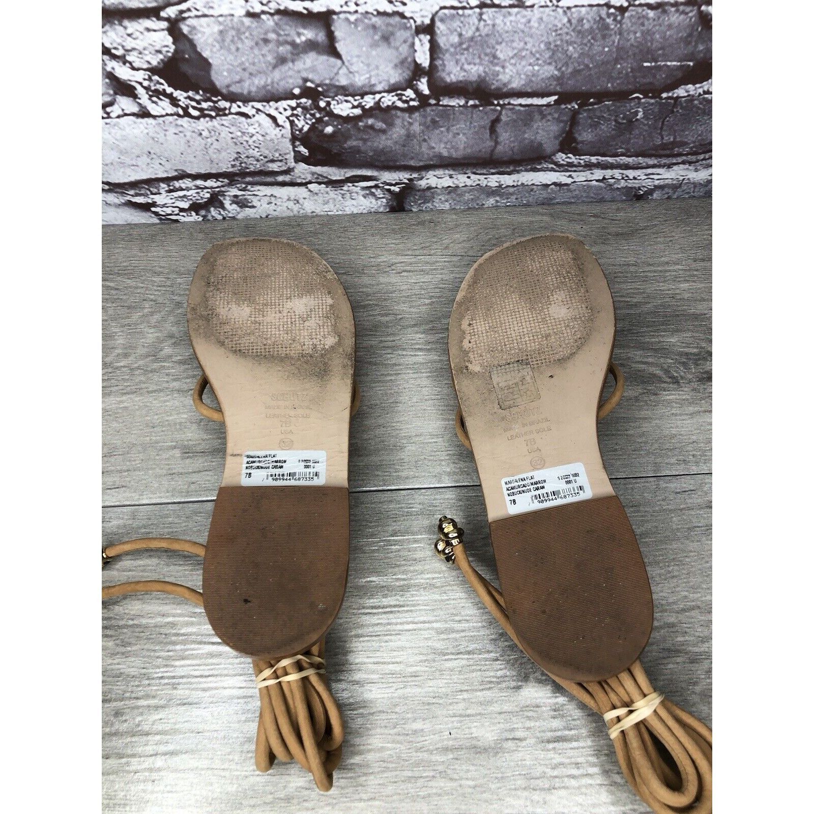 Other SCHUTZ Magdalena Nude Caramel Nubuck Boho Ankle Lace Sandals Size US 7 / IT 37 - 18 Thumbnail
