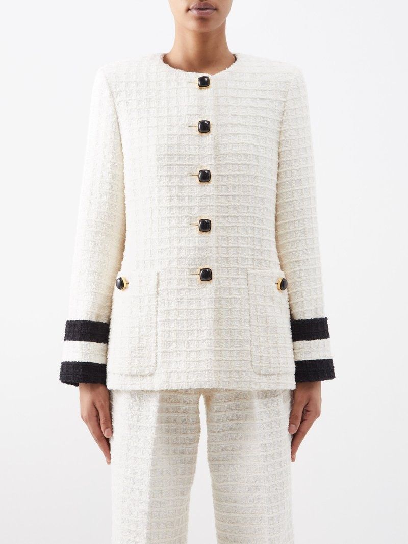 Gucci Gucci Collarless Tweed jacket size IT 44 Size M / US 6-8 / IT 42-44 - 1 Thumbnail
