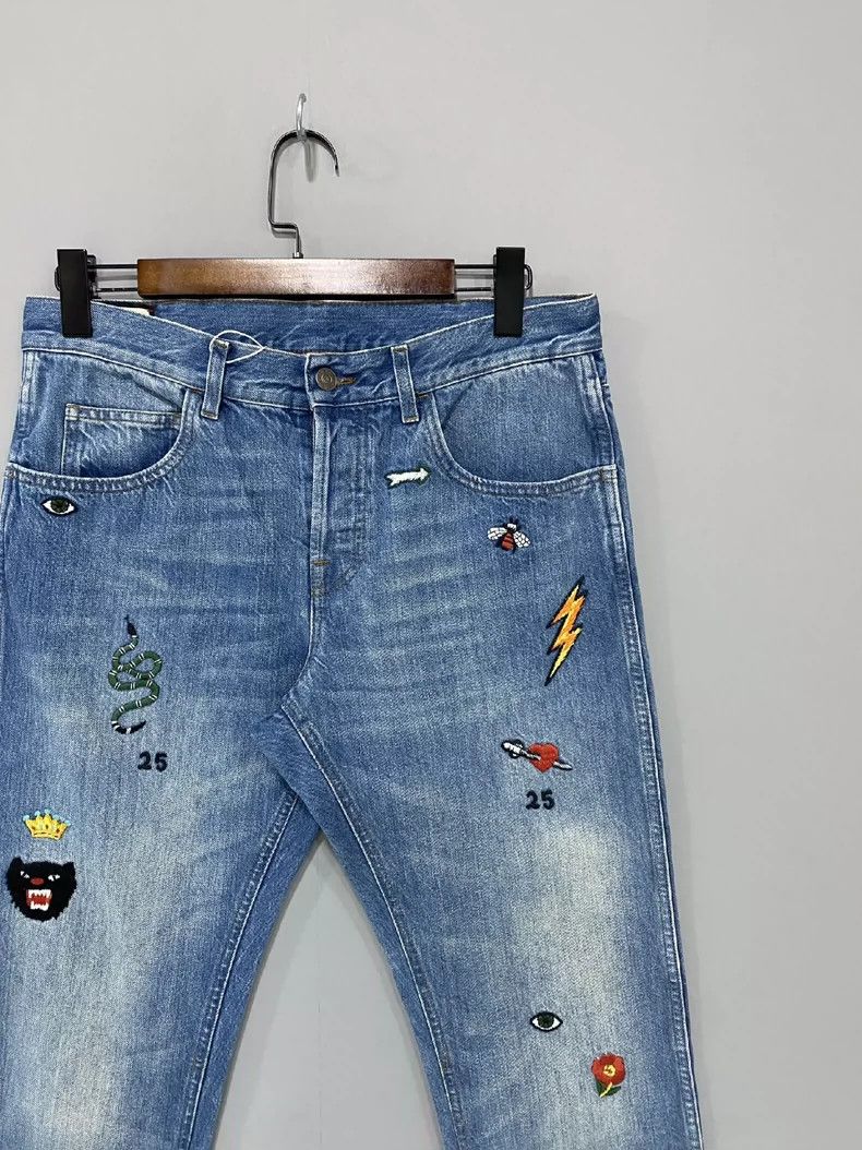 Gucci Gucci Embroidered pattern jeans 2502-Nextarrow Size US 34 / EU 50 - 2 Thumbnail