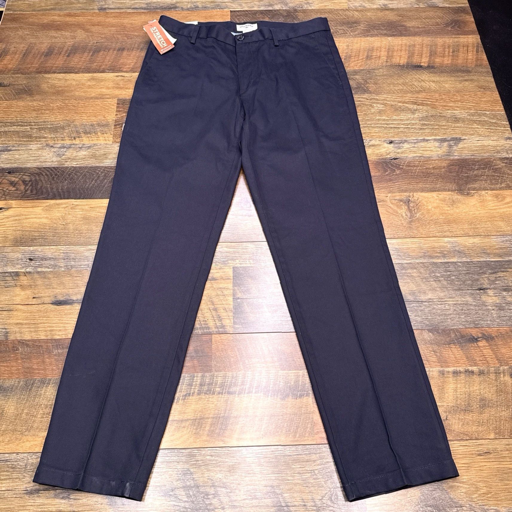 Dockers DOCKERS Easy Khaki Pants Mens 34x32 Navy Blue Slim Fit Tapered Stretch New Size US 34 / EU 50 - 2 Thumbnail