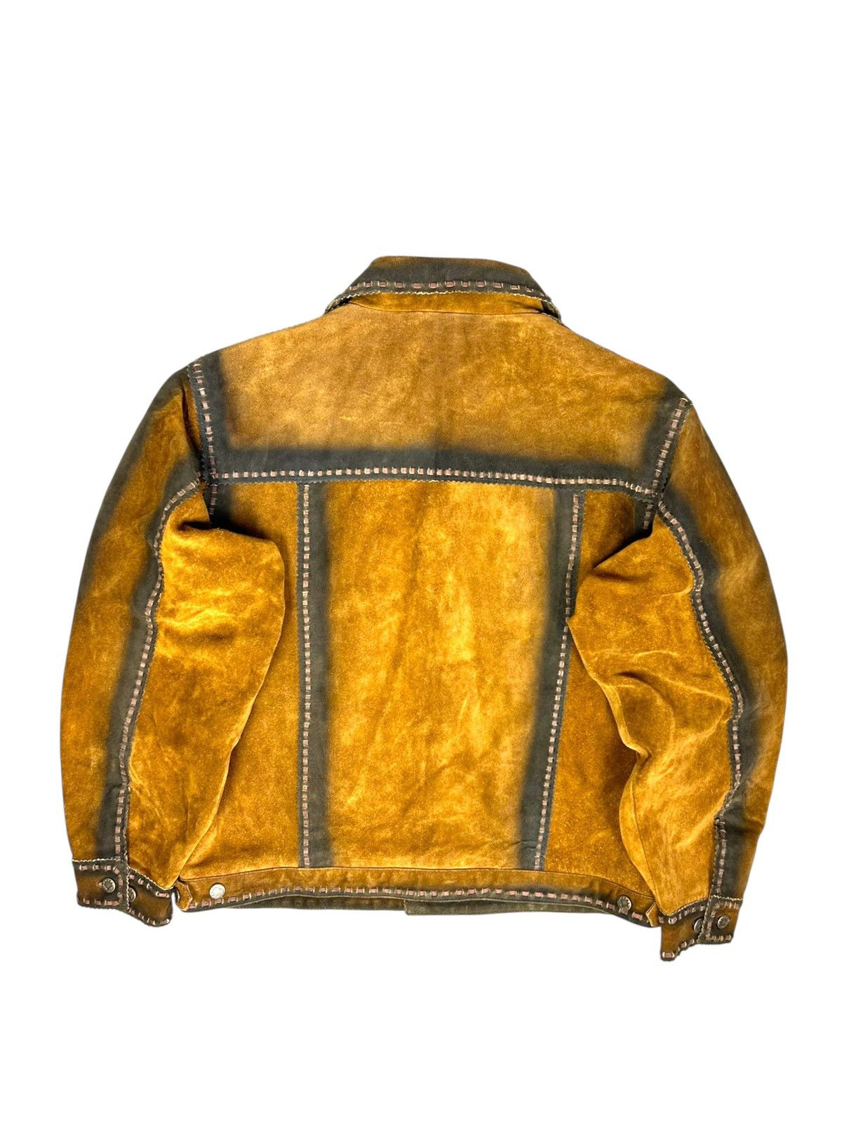 Stars & Stripes Vintage Brown Western Leather Suede Jacket Star And Stripes Size US L / EU 52-54 / 3 - 2 Thumbnail