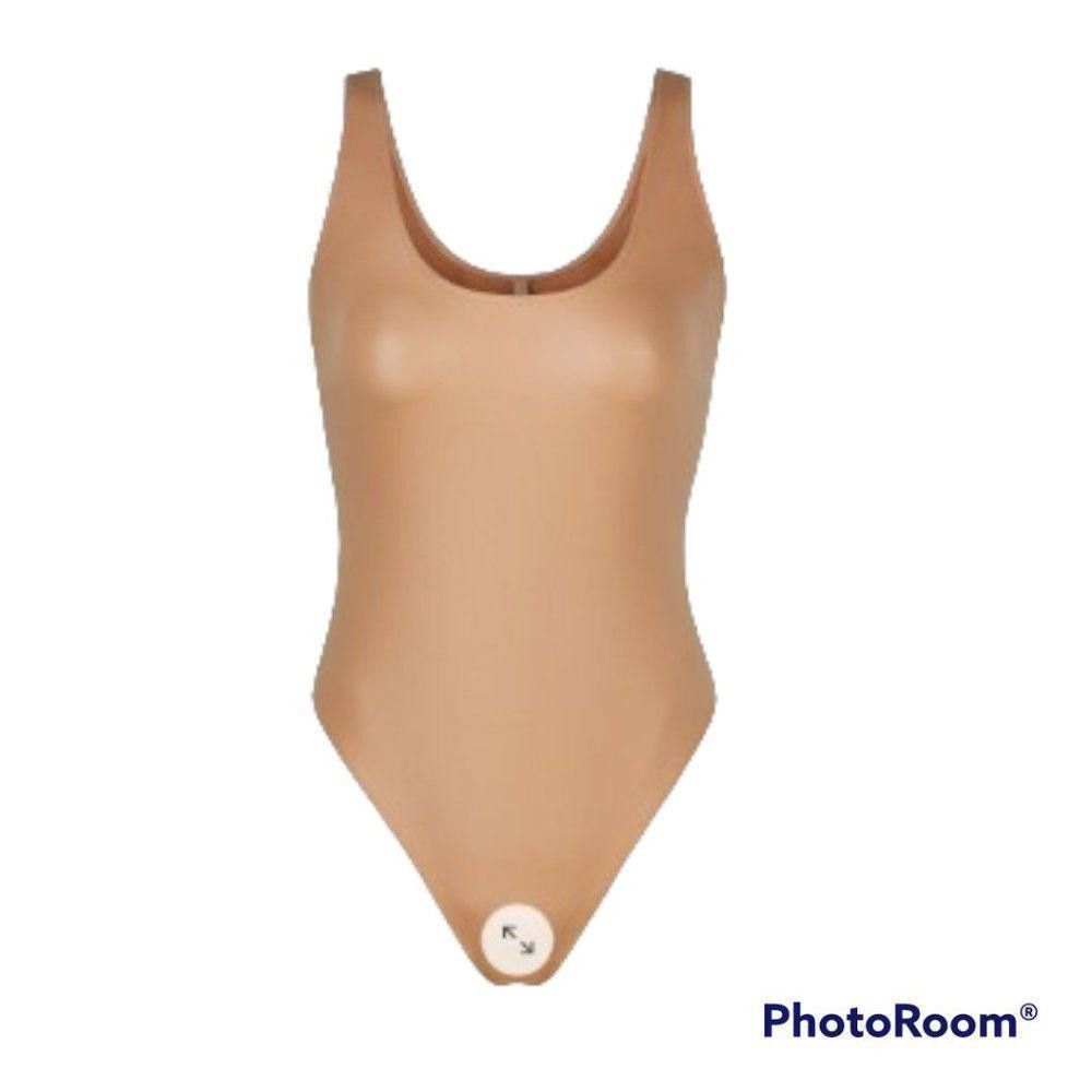 Designer Ct1173a Skims Nwt Skims Wet Jersey Tank Bodysuit Ochre L Size L / US 10 / IT 46 - 1 Thumbnail