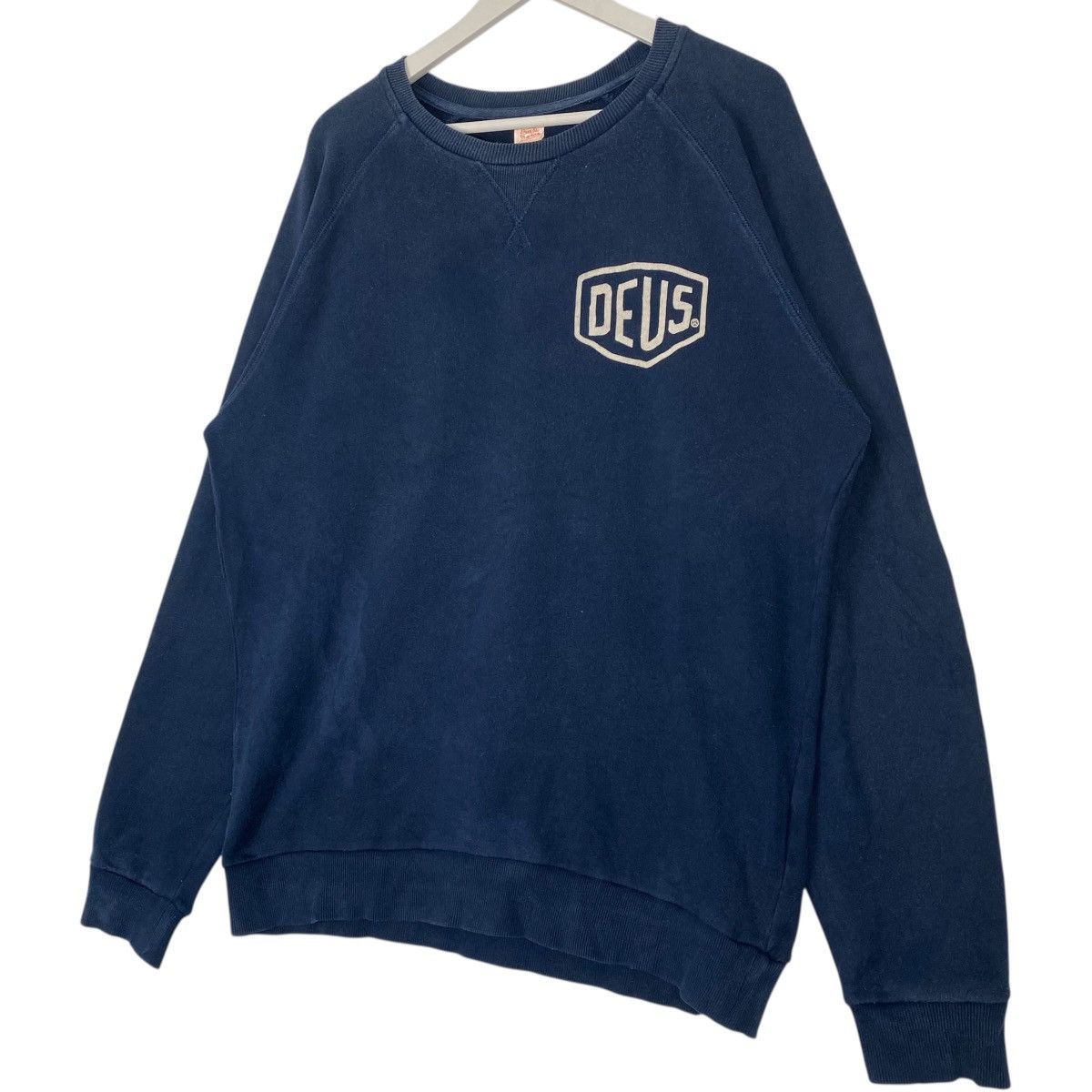 Vintage Vintage Deus Crewneck Sweatshirt Navy Blue Pullover Size L Size US L / EU 52-54 / 3 - 2 Thumbnail