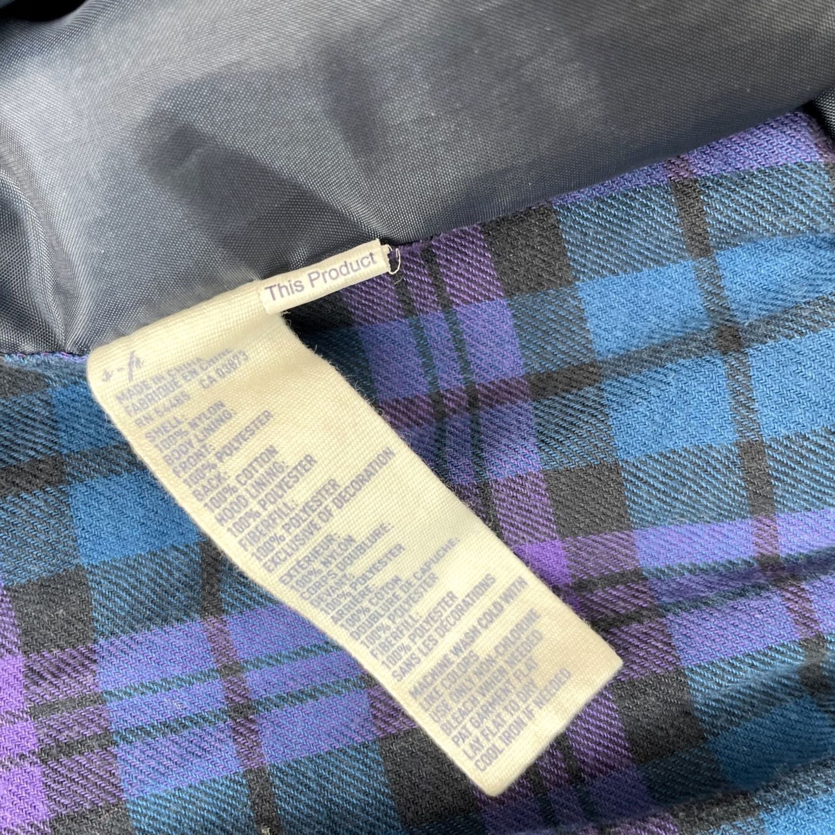 American Eagle Outfitters VINTAGE American Eagle Outfitters Vest Women Small Blue Puffer Plaid Lined Sherpa Hooded Size S / US 4 / IT 40 - 5 Thumbnail