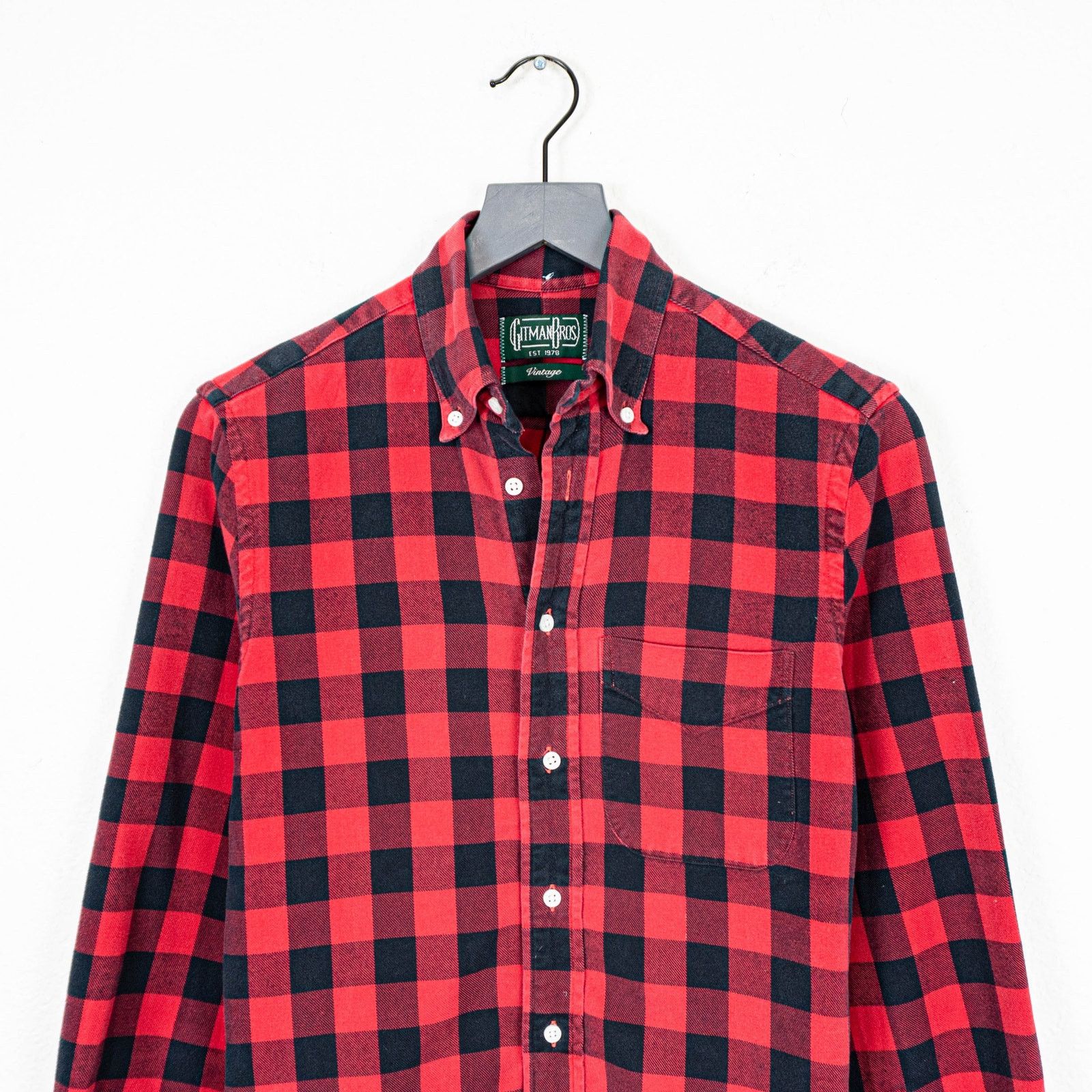 Gitman Bros. Gitman Bros Vintage Red Buffalo Plaid Flannel Shirt Small Size US S / EU 44-46 / 1 - 2 Thumbnail