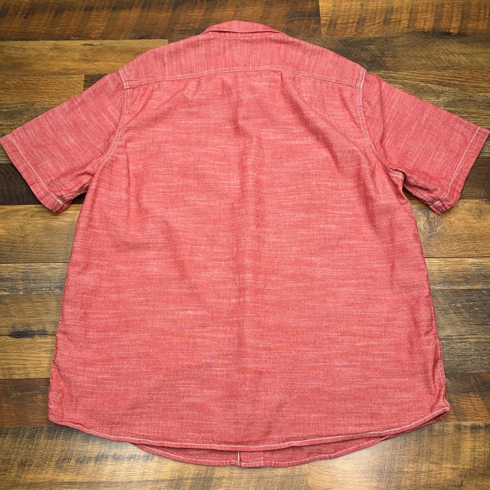 Vintage Woolrich Shirt Mens XL Beige Button-Up Pockets Short Sleeve Collared Knit Cotton Outdoor Regular Modern Casual Travel Size US XL / EU 56 / 4 - 2 Thumbnail