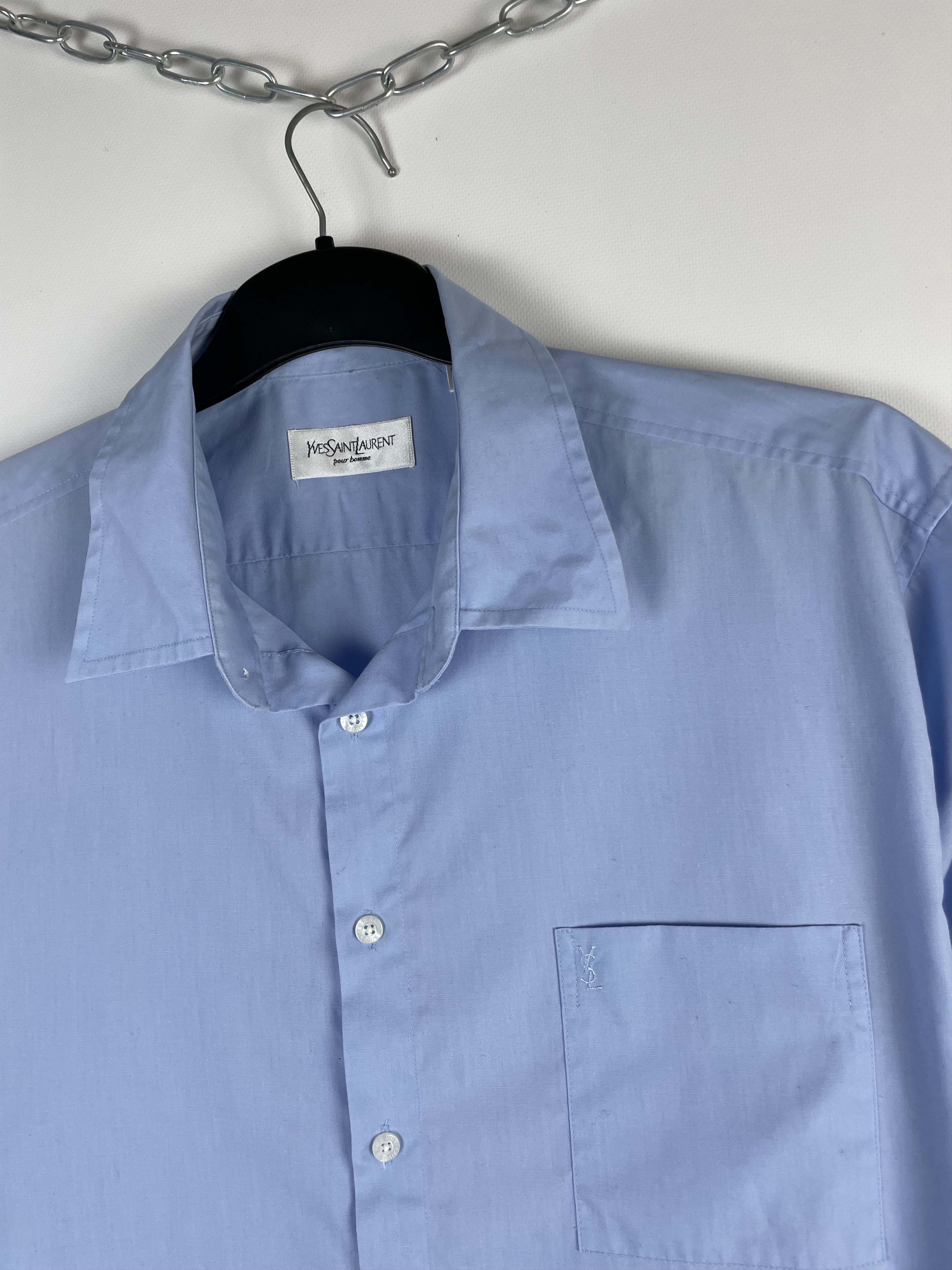 Vintage × Yves Saint Laurent Vintage Yves Saint Laurent Ysl Pour Homme Shirt Size US XL / EU 56 / 4 - 4 Thumbnail