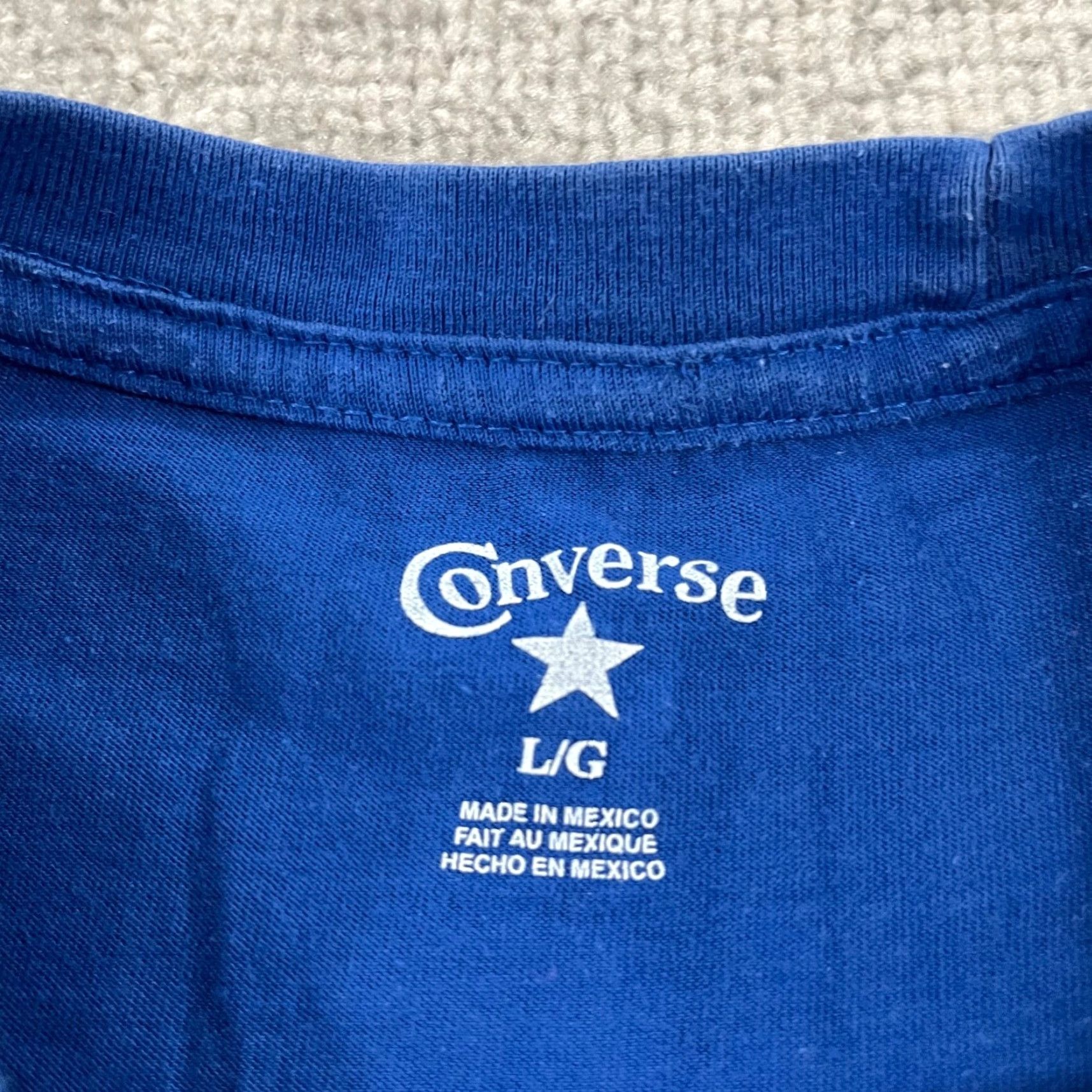 Converse VINTAGE CONVERSE Shirt Men Large Blue STOMP EM ALL Shoes Graphic Skater Tee Short Sleeve Size US L / EU 52-54 / 3 - 7 Thumbnail