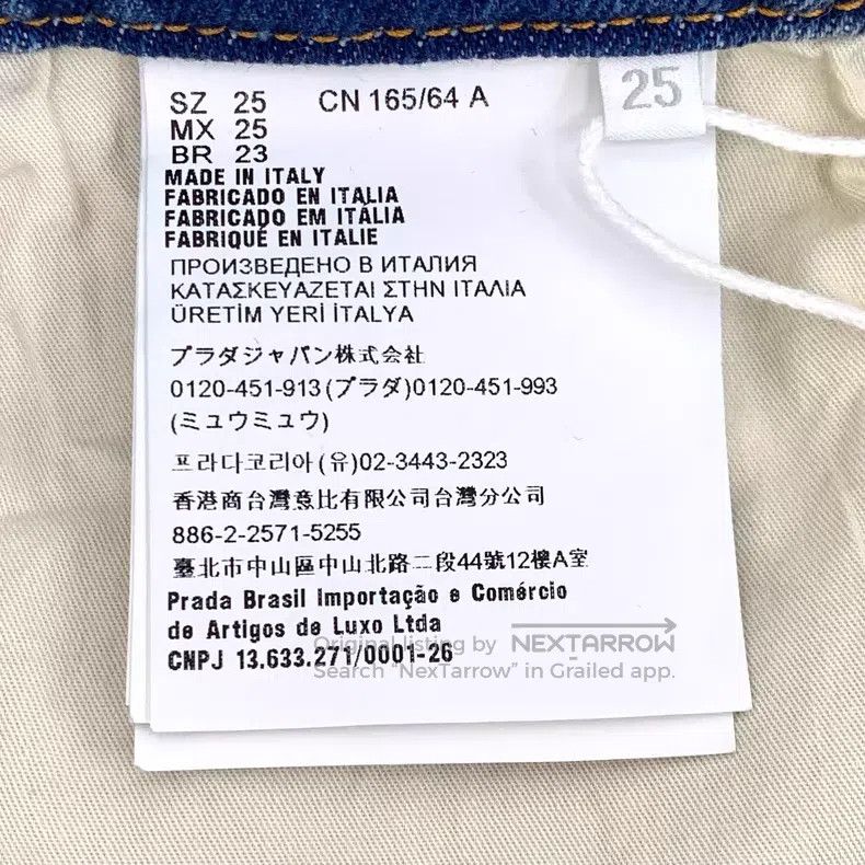 Prada Prada Blue triangle jeans Size 25" / US 0 / IT 36 - 9 Thumbnail