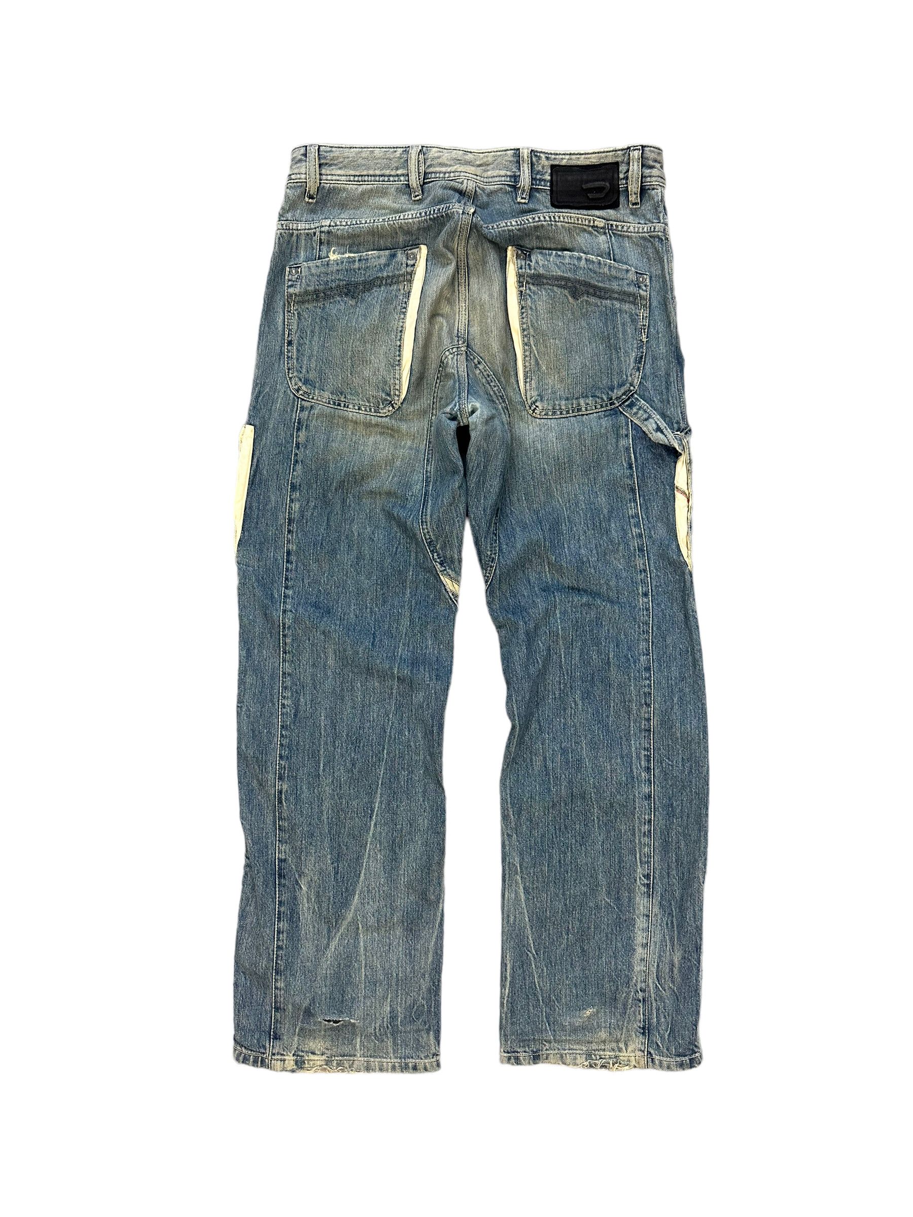 Diesel DIESEL FLAGIX CARPENTER CARGO DENIM PANT #7919-190 Size US 34 / EU 50 - 13 Thumbnail