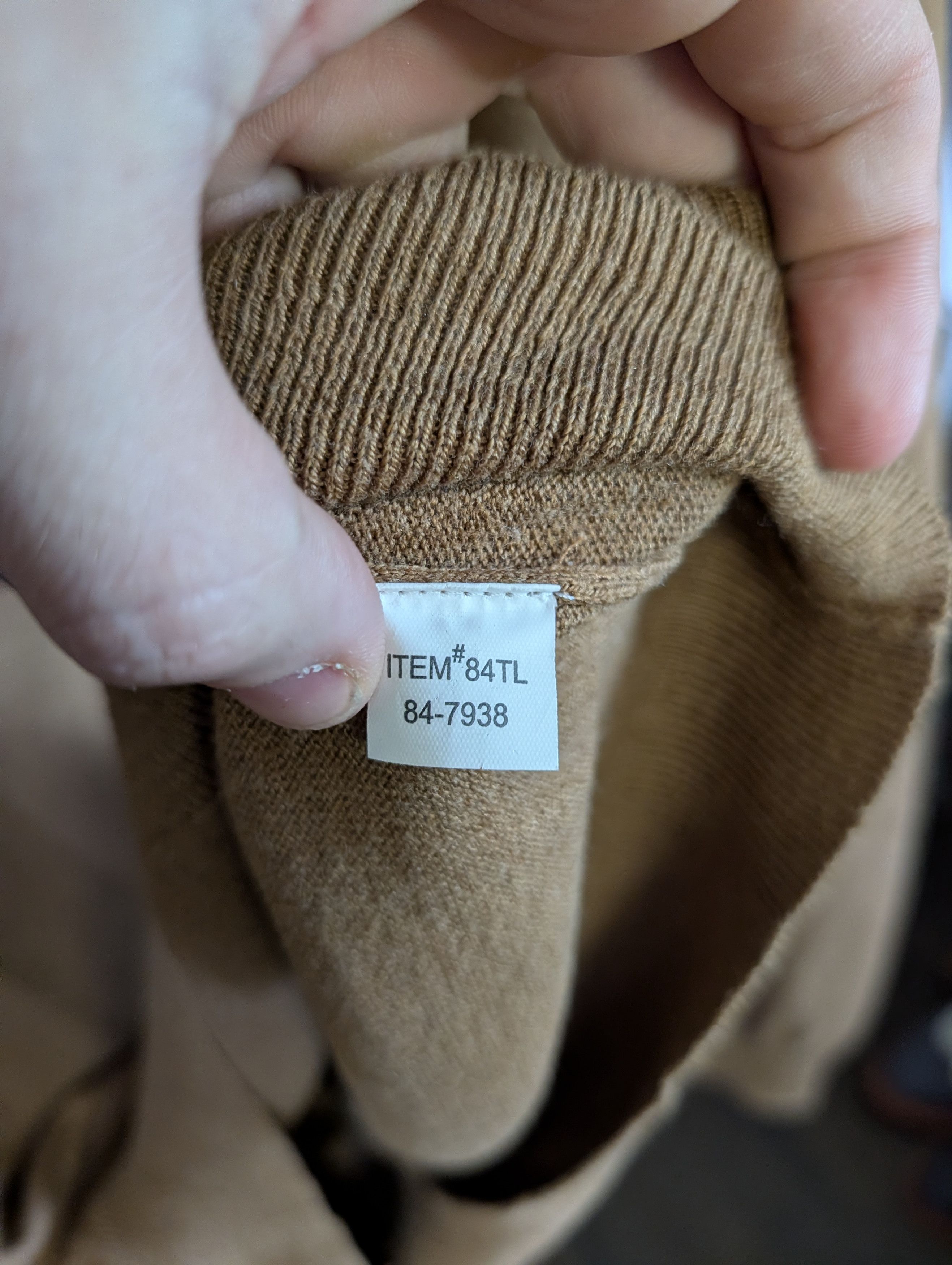 Orvis Cotton/silk/cashmere tan knit 1/4 zip sweater XL Size US XL / EU 56 / 4 - 13 Thumbnail