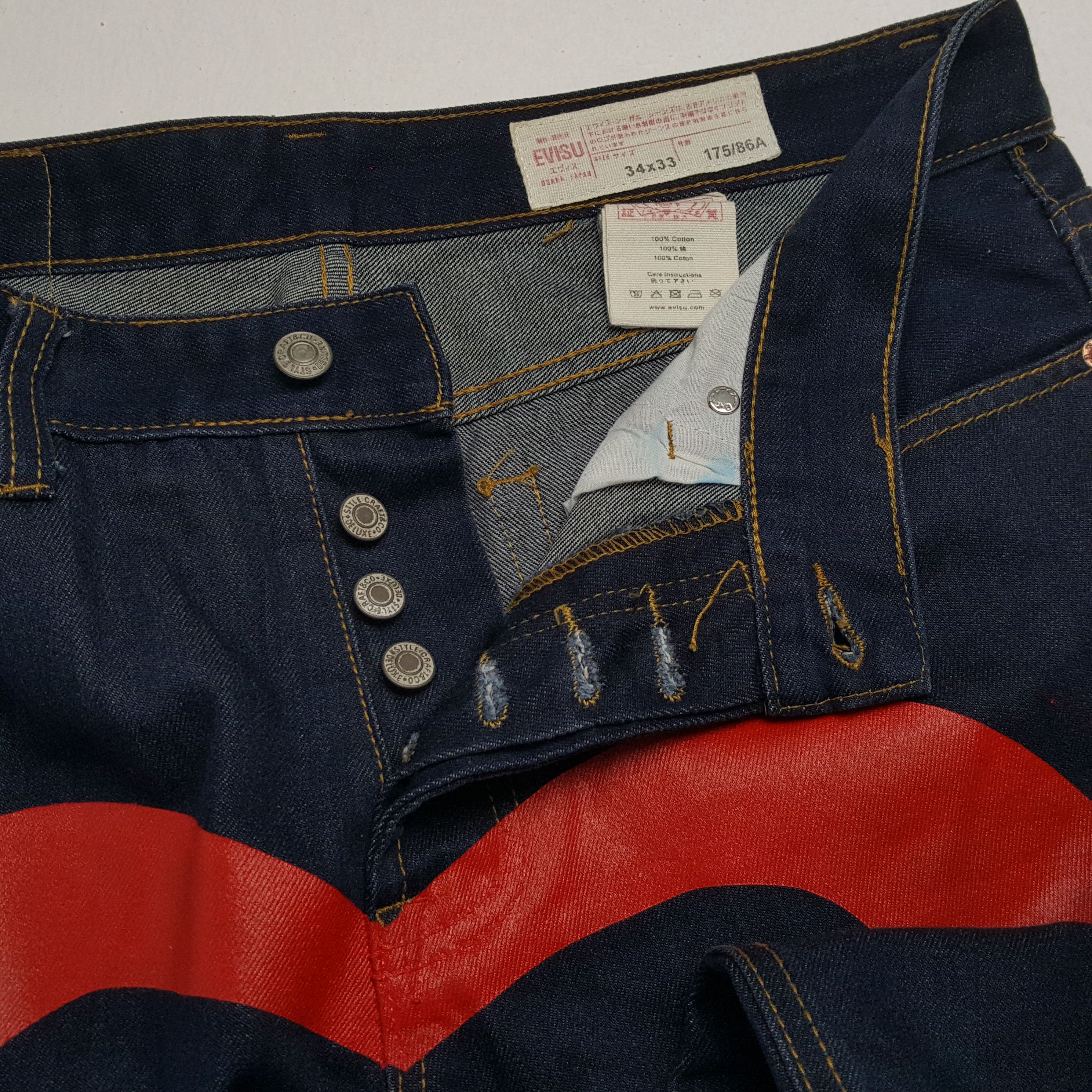 Japanese Brand × Vintage EVISU Japanese Brand Streetwear Custom Daicock Jeans Size US 34 / EU 50 - 12 Thumbnail