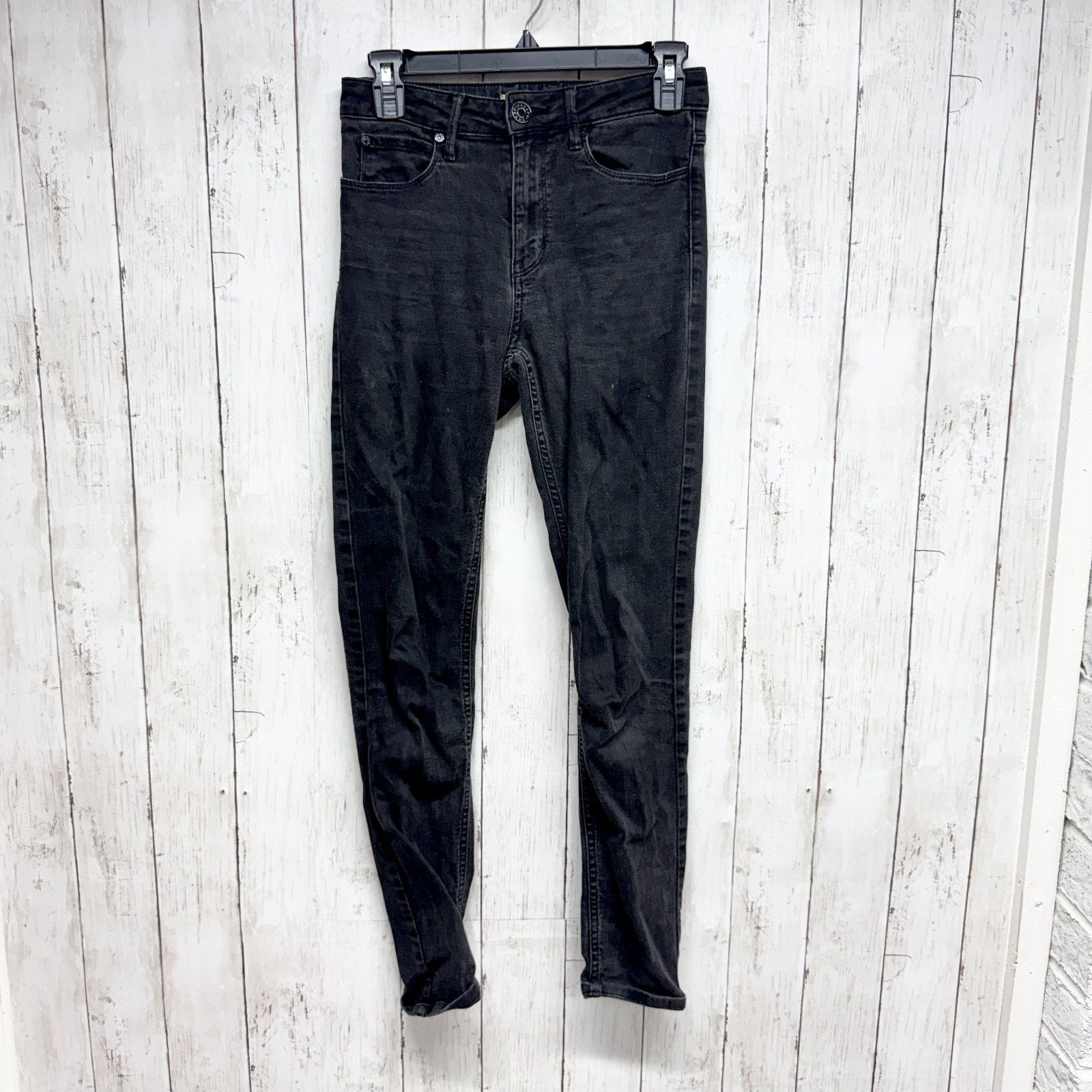 Sandro Sandro Pants ERU 36 Washed Black Slim Skinny Denim Jeans Size 26" / US 2 / IT 38 - 1 Thumbnail