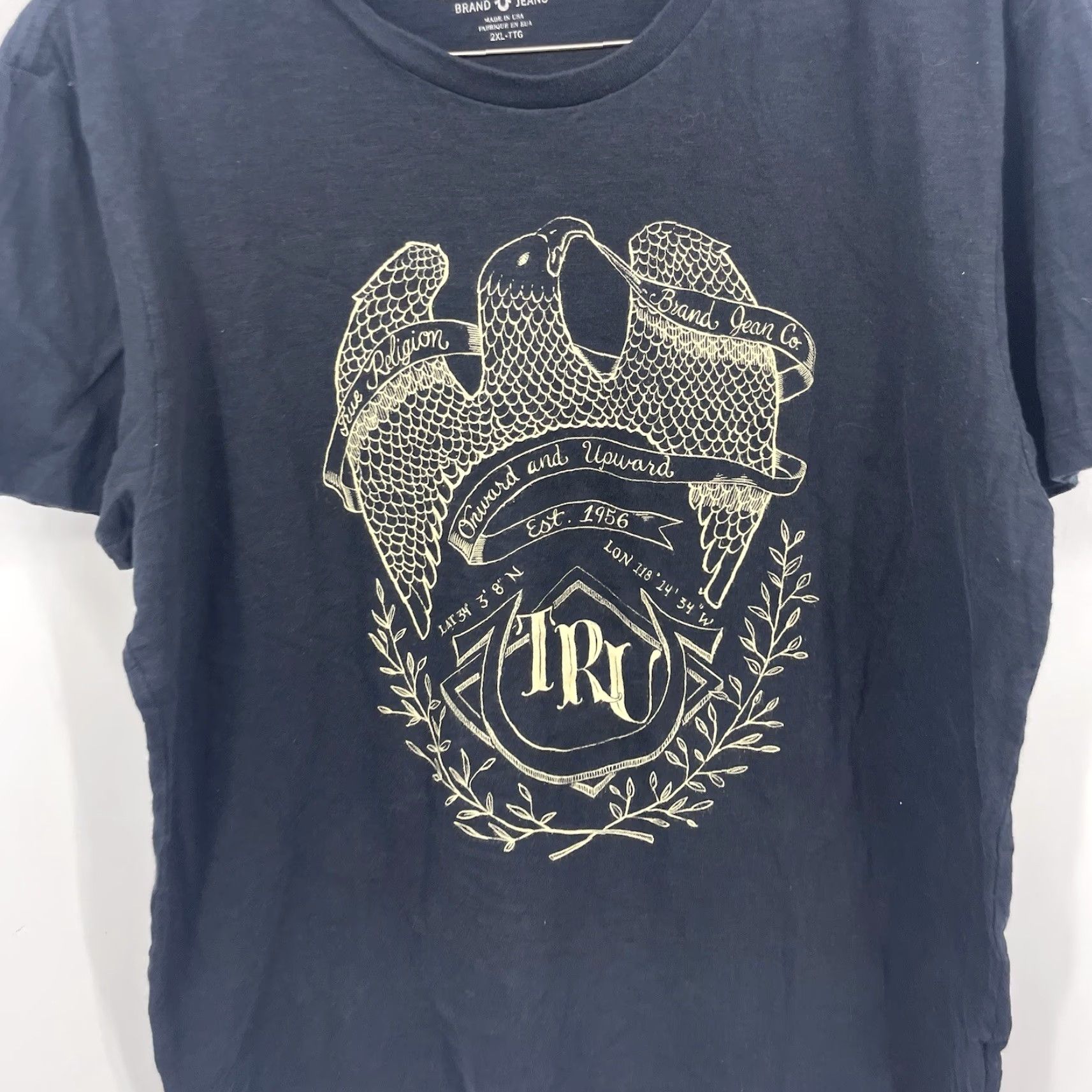 True Religion True Religion T Shirt Mens 2XL Black Eagle Logo 90s Y2k Crew Neck Streetwear Size US XXL / EU 58 / 5 - 4 Thumbnail