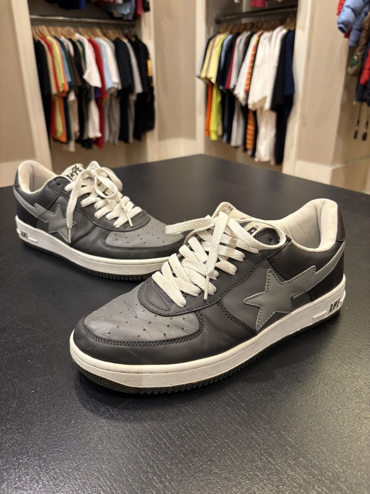 Bape Bapesta FS-001 Low ‘Black Charcoal’ Size US 9.5 / EU 42-43 - 1 Thumbnail