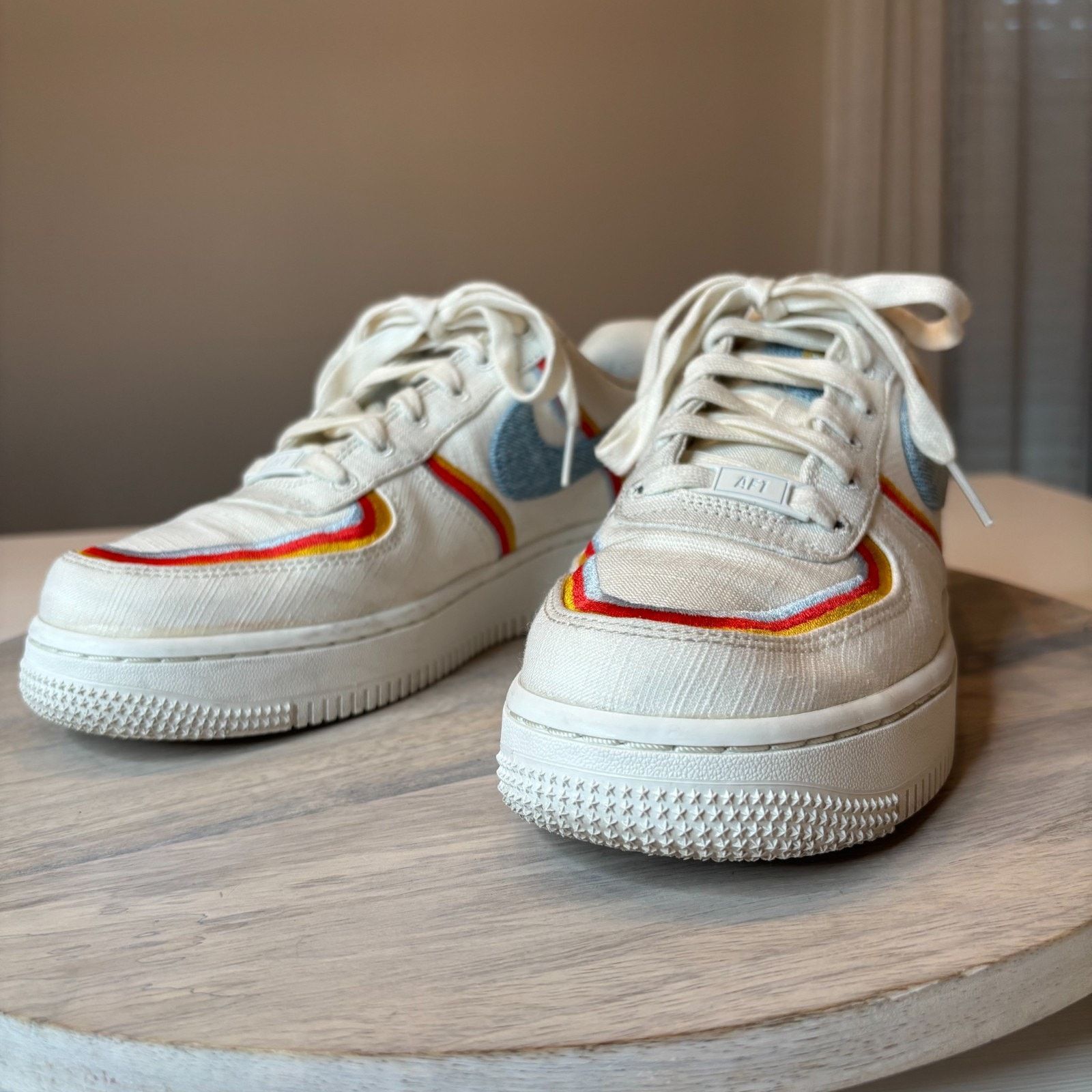 Nike Nike Air Force 1 Low DJ4655-133 Rainbow Canvas Sneakers Sz 7 Size US 7 / IT 37 - 4 Thumbnail