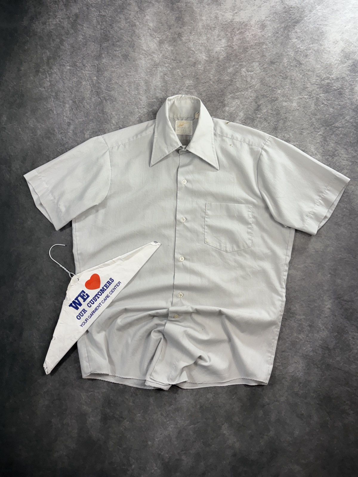 Vintage 1980s Vintage Summer Shirt Shortsleeve Workwear Buttonup 70s Size US S / EU 44-46 / 1 - 1 Thumbnail