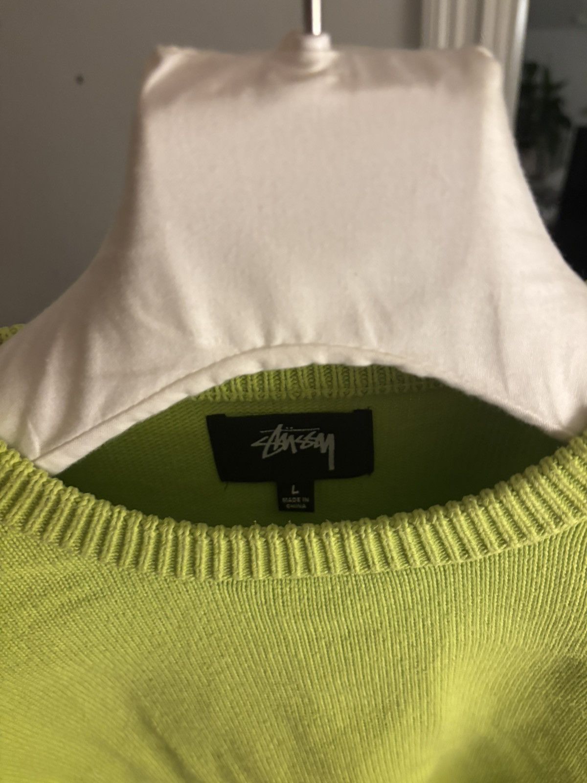 Stussy Knitwear neon logo Size US L / EU 52-54 / 3 - 3 Thumbnail