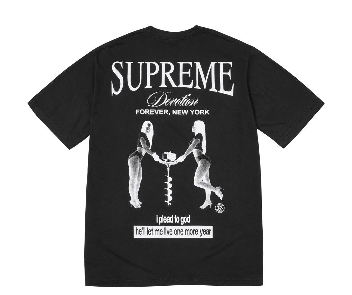 Supreme Supreme Devotion Tee Black FW25 Size US M / EU 48-50 / 2 - 1 Thumbnail