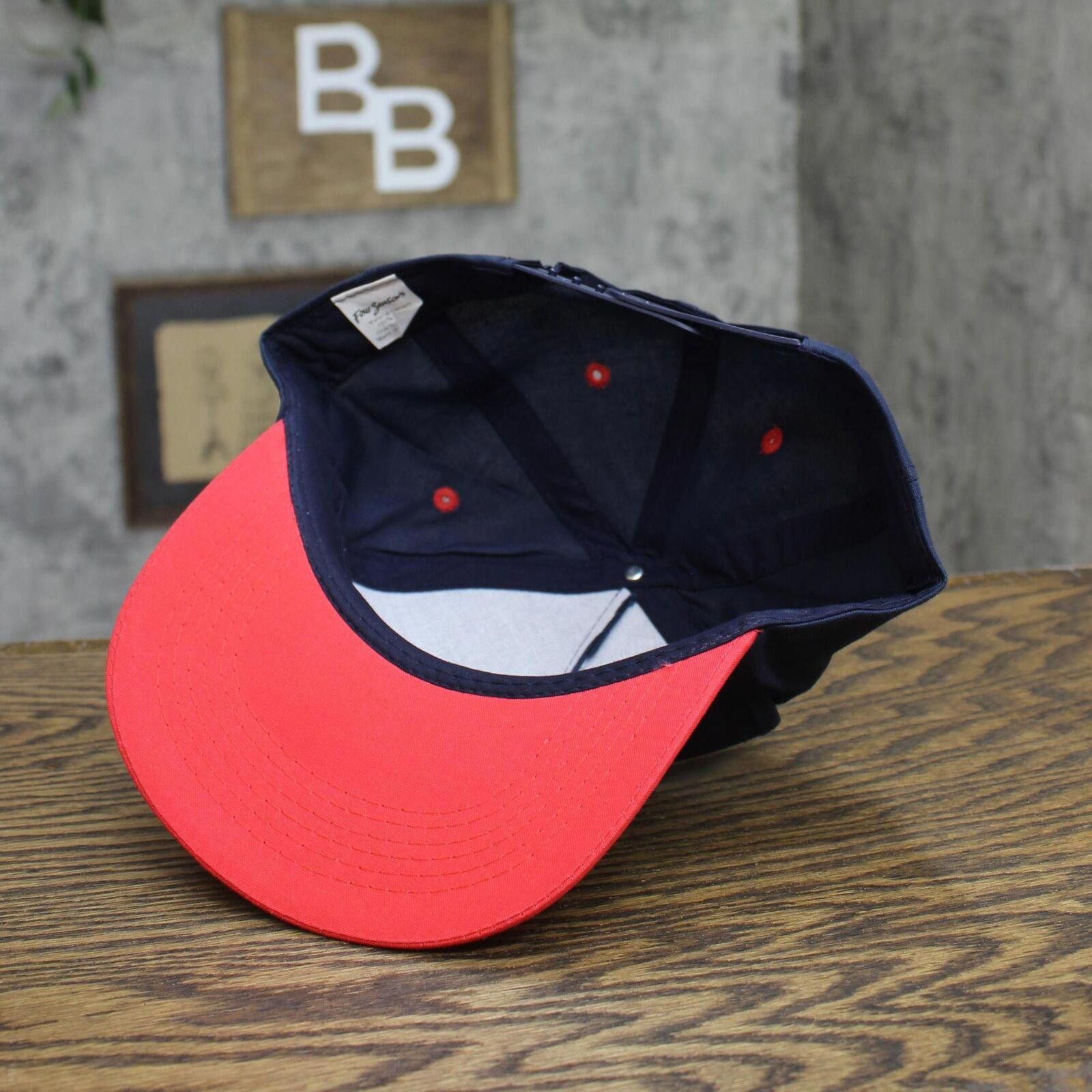 Designer NEW Four Seasons Mens Hardware Snapback Hat Navy / Red OS Size ONE SIZE - 5 Thumbnail