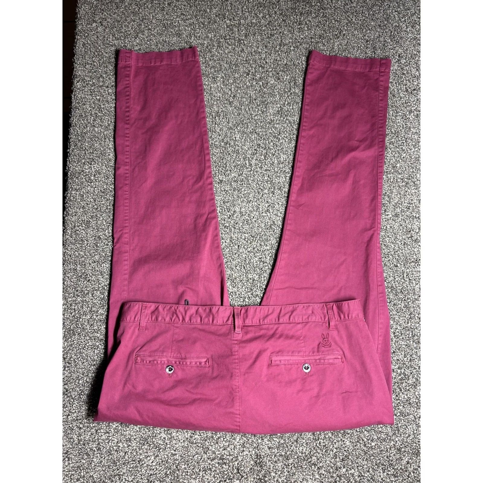 Psycho Bunny Psycho Bunny Pants 38x34 Pink Cotton Stretch - Casual Mens 38 Size Size US 38 / EU 54 - 3 Thumbnail