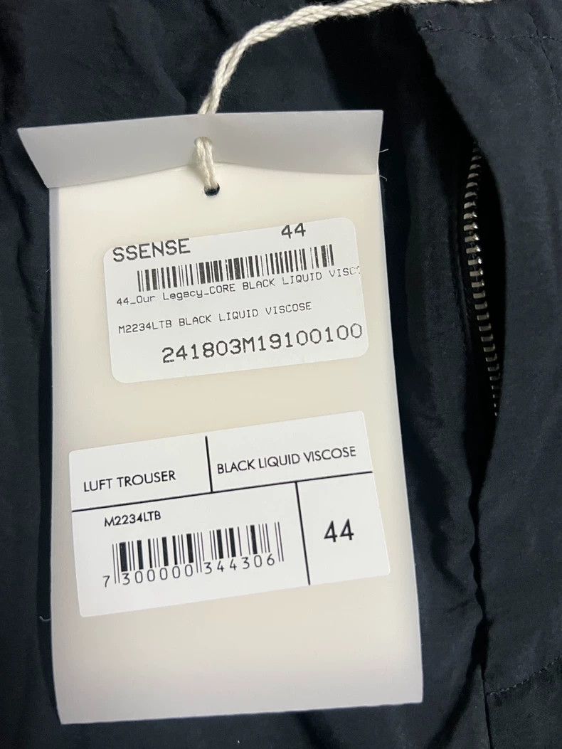 Our Legacy our legacy luft trouser black liquid 2503-Nextarrow Size US 28 / EU 44 - 2 Thumbnail