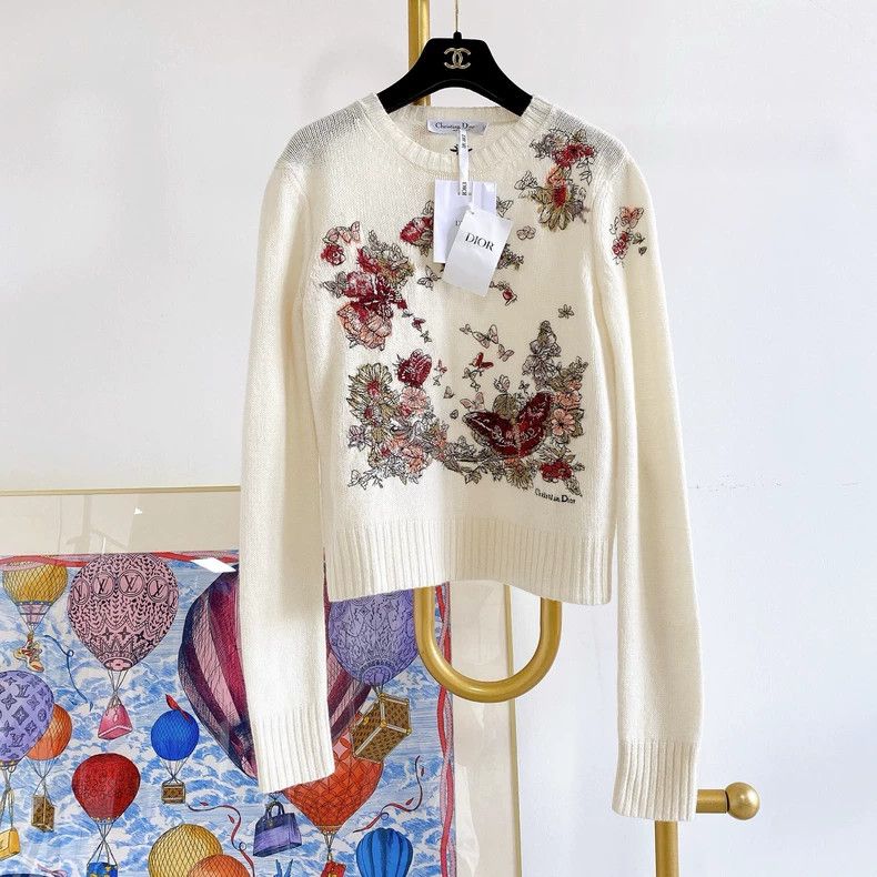 Dior Dior Printed knitted sweater Size XS / US 0-2 / IT 36-38 - 1 Thumbnail