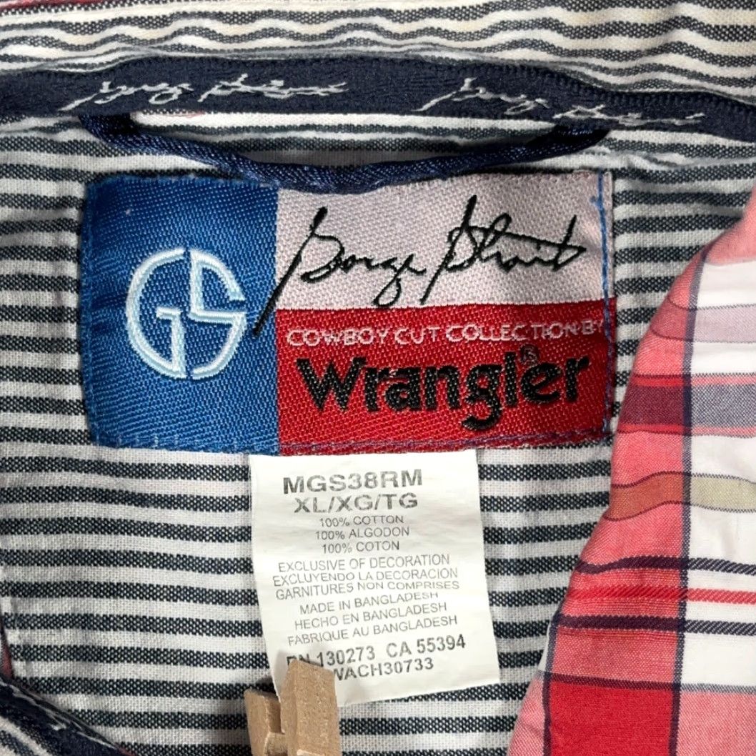 Wrangler Wrangler George Strait Shirt XL Adult Red Plaid Western Cowboy Music Button-Down Collar Front Closure Pocketed Long Sleeve Size US XL / EU 56 / 4 - 7 Thumbnail