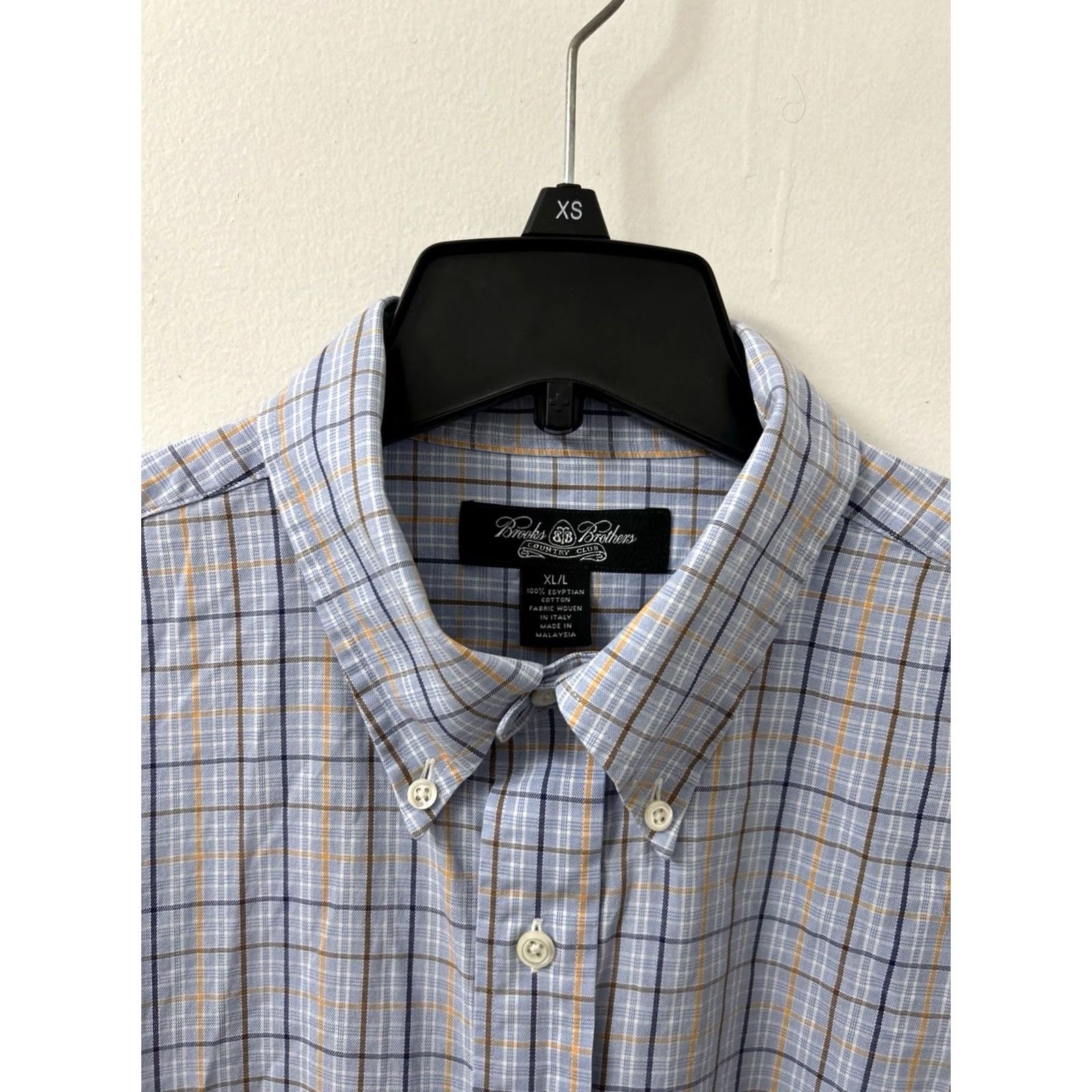 Brooks Brothers Brooks Brothers Country Club Shirt Men XL Blue Plaid Egyptian Cotton Button Down Shirt Up Button-Down Size US XL / EU 56 / 4 - 5 Thumbnail