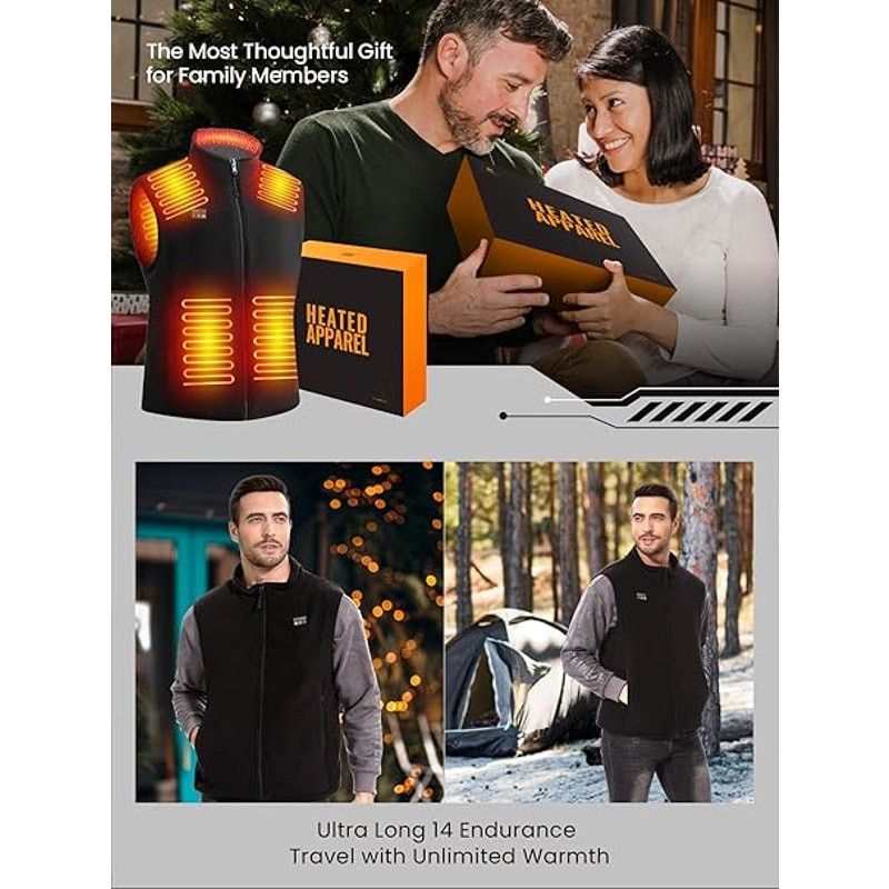 Other JS LifeStyle Fleece Heated Vest Jackets for Men with 18400mA Size US L / EU 52-54 / 3 - 5 Thumbnail