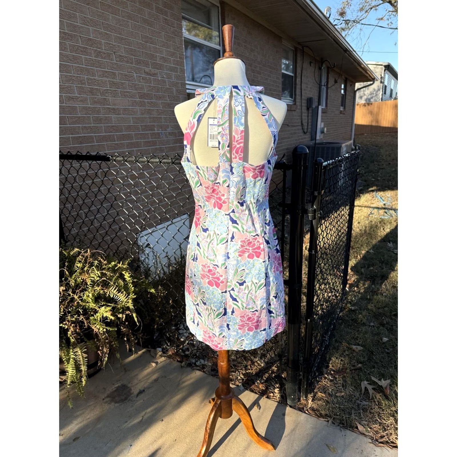 Vintage Crown & Ivy Floral Dress Women 8 Blue Knee Length Slip Dress New With Tags Wedding Guest Floral Pattern Womens Size M / US 6-8 / IT 42-44 - 6 Thumbnail